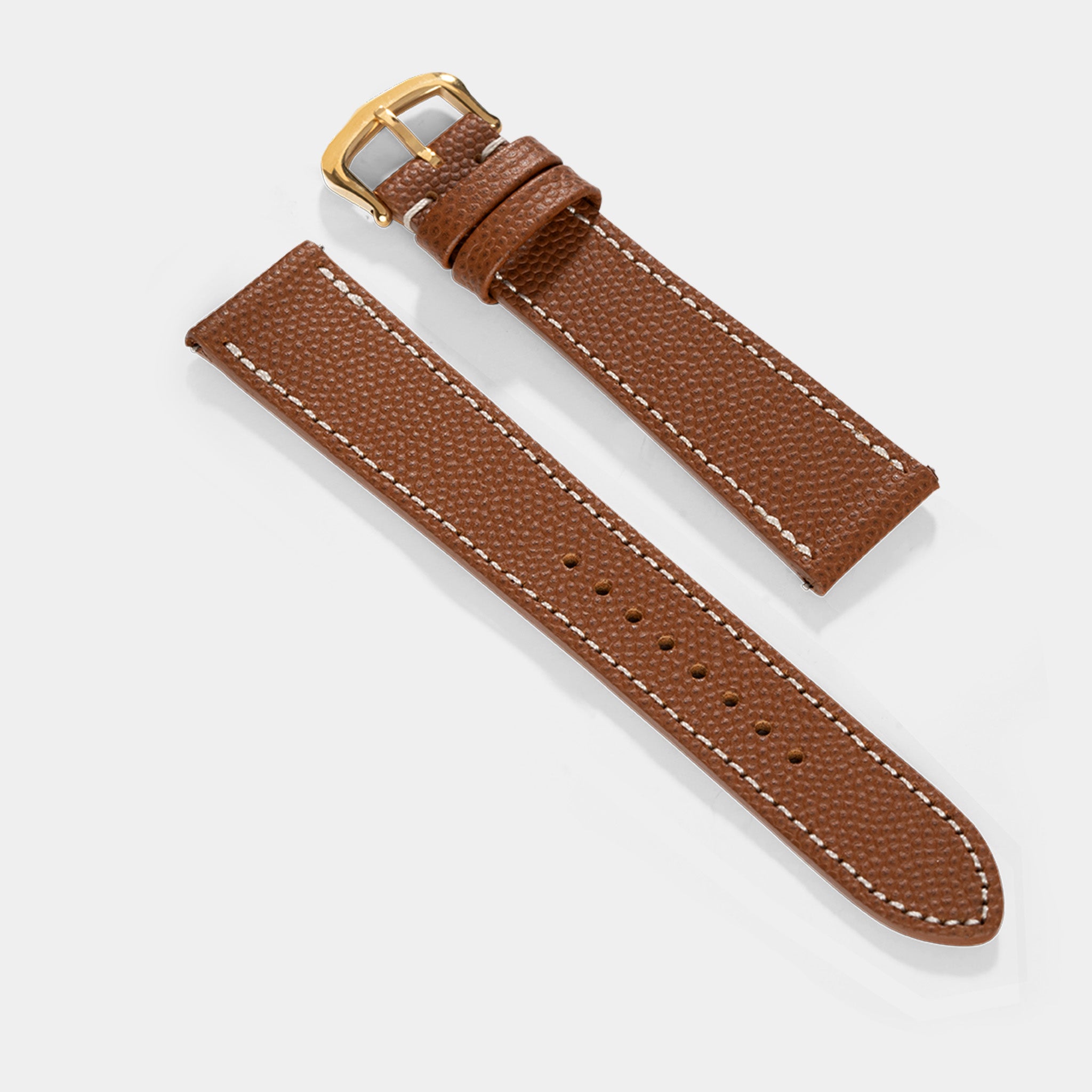 Strap for Cartier Tank Louis (2021-2024) - The Pebbled Brown