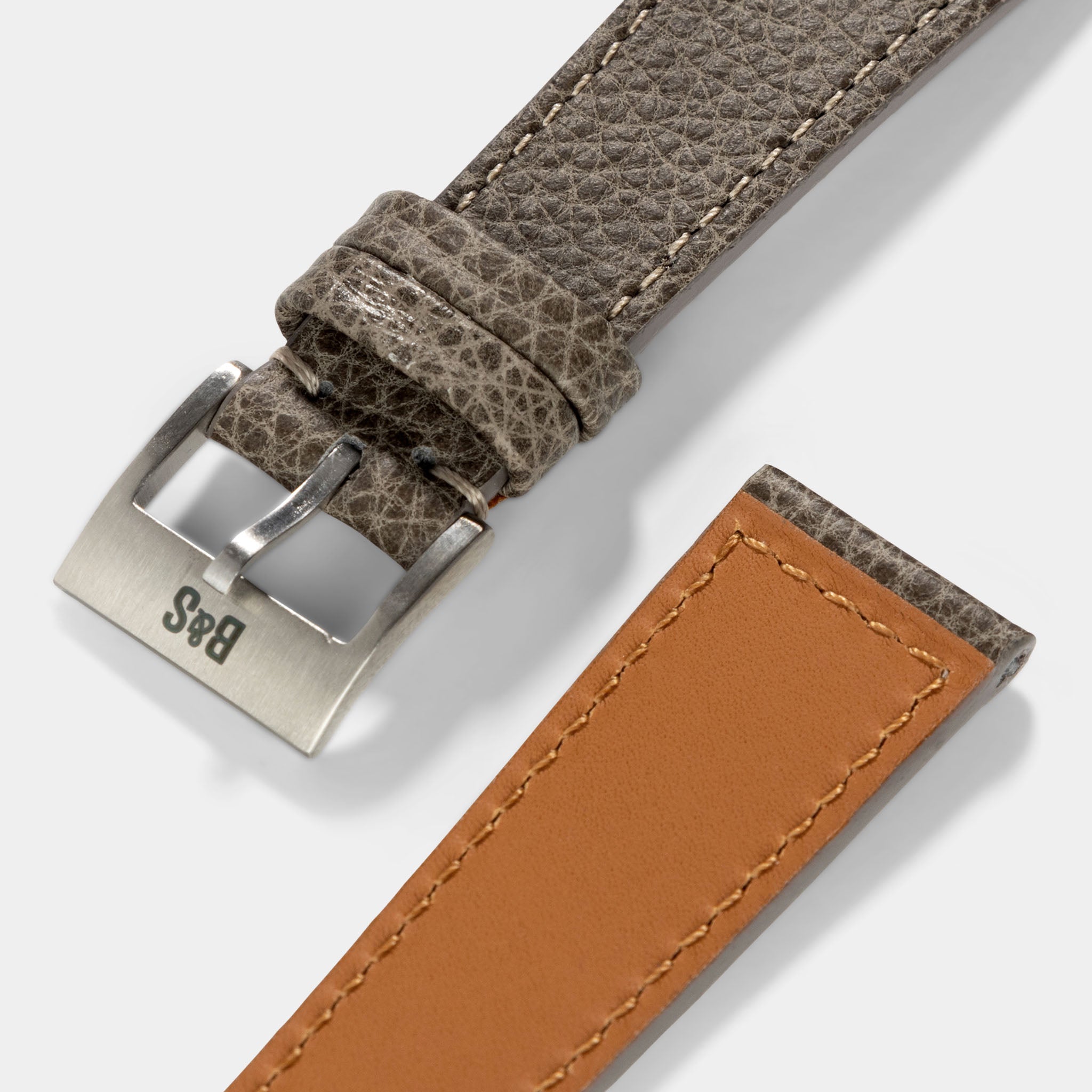 Luxury_Grey_Leather_Watch_Strap_For_Wrist_Watches