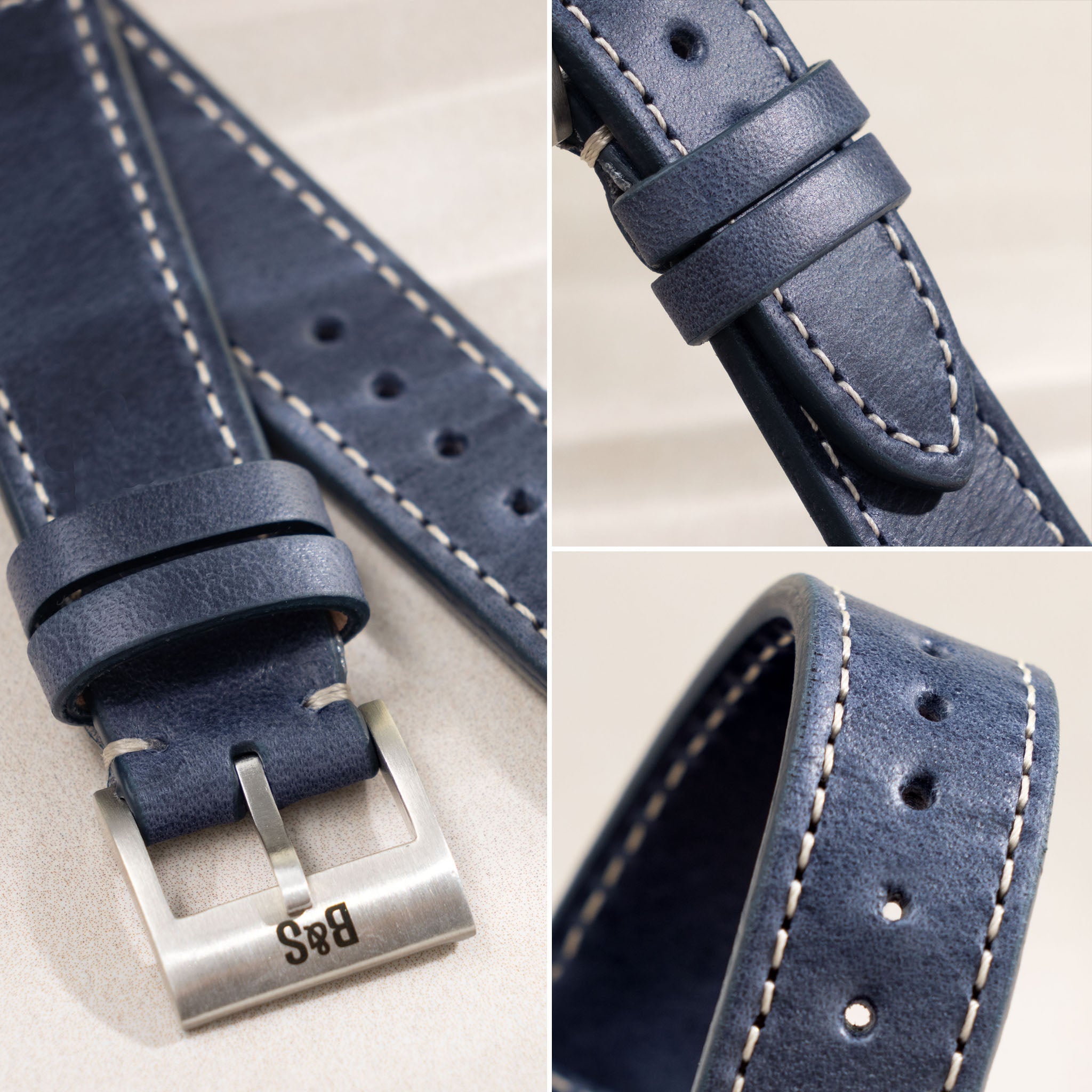 High_Quality_Blue_Leather_Watch_Strap_For_Wrist_Watches