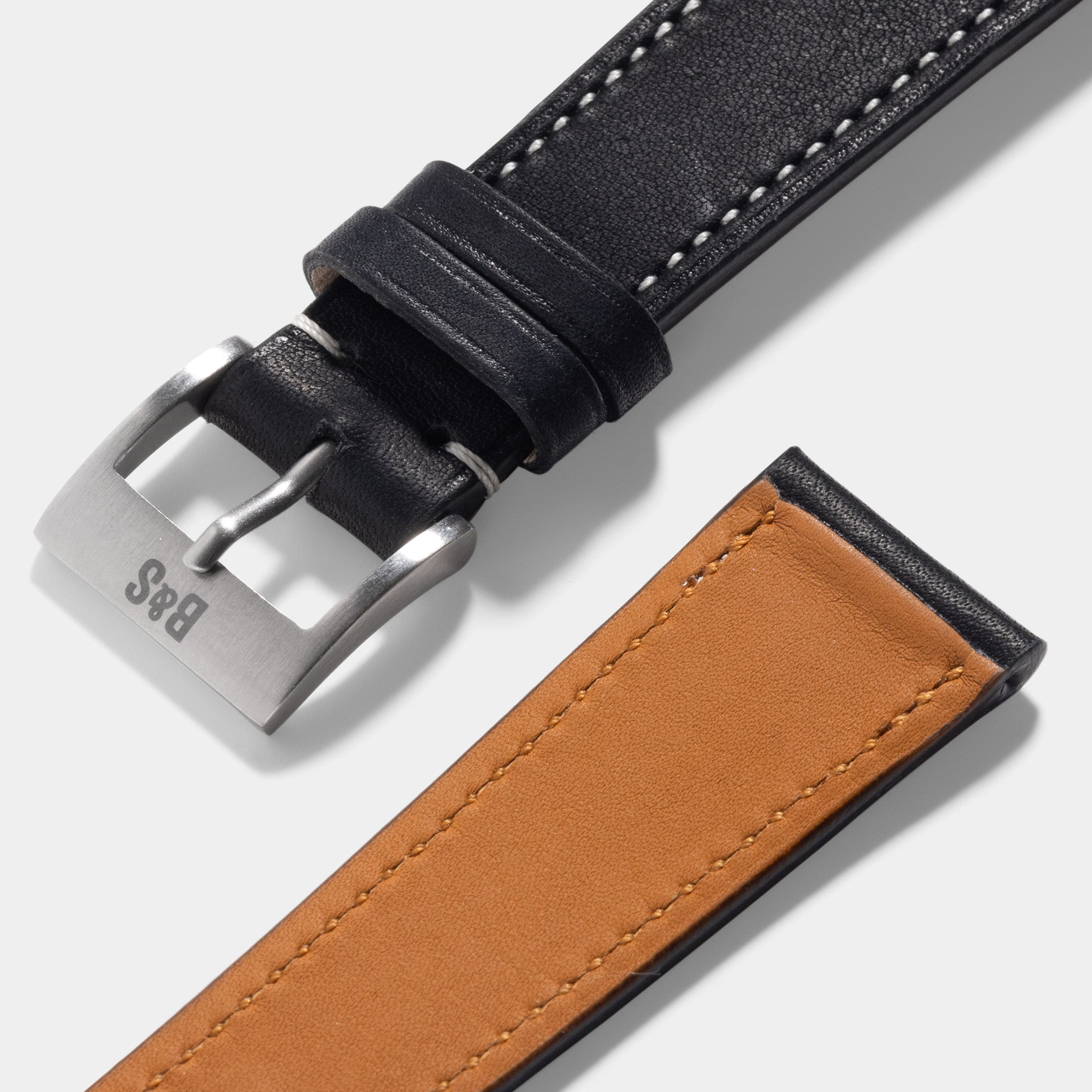 Strap for Tudor Black Bay 54 Chevalin Black Leather Watch Strap