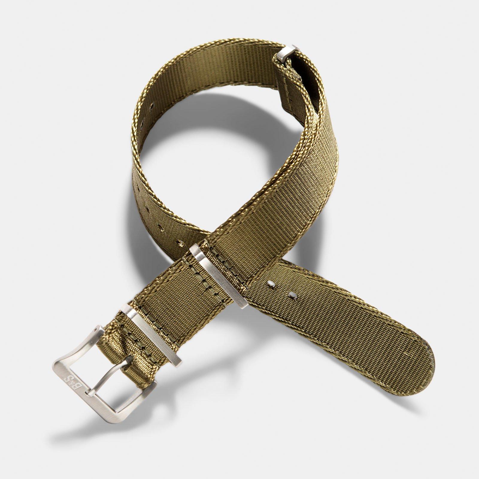 Strap for Omega Speedmaster Professional - Nylon Single Pass Olive Green