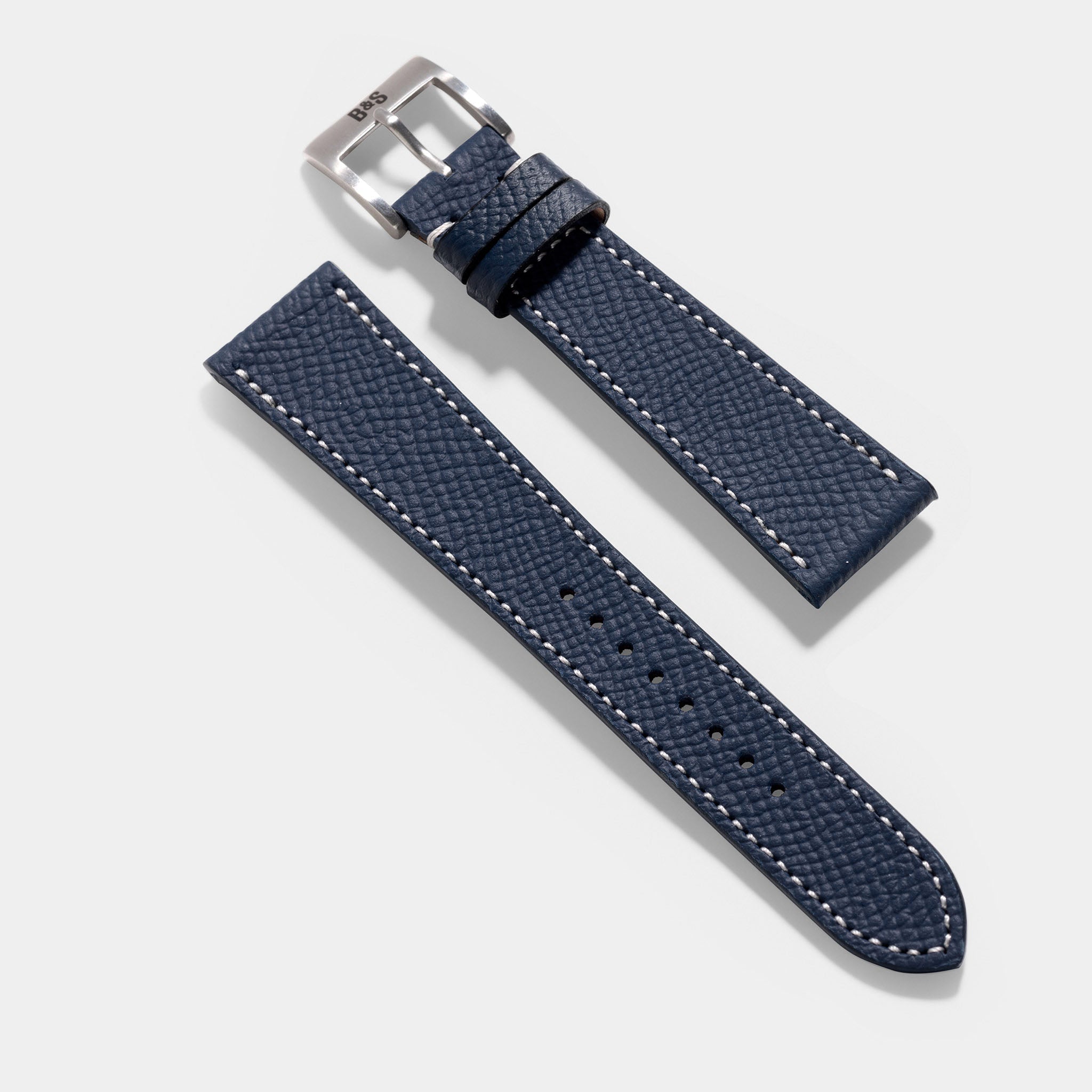 Marston Calf Dark Blue Leather Watch Strap