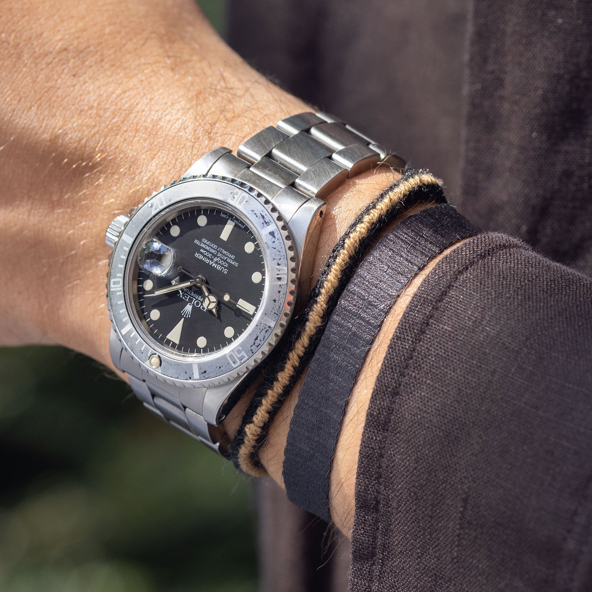 Guanabana Woven Bracelet – Black Beige Argantina