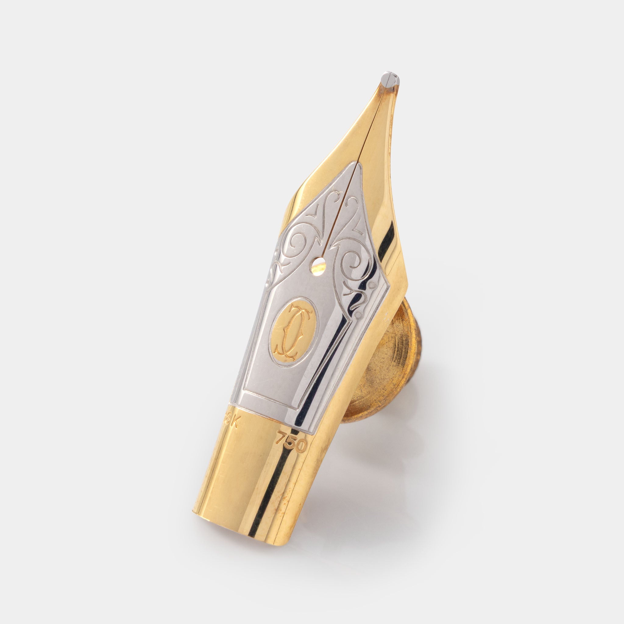 Cartier "Fountain pen pin " in 18 k yellow and white gold