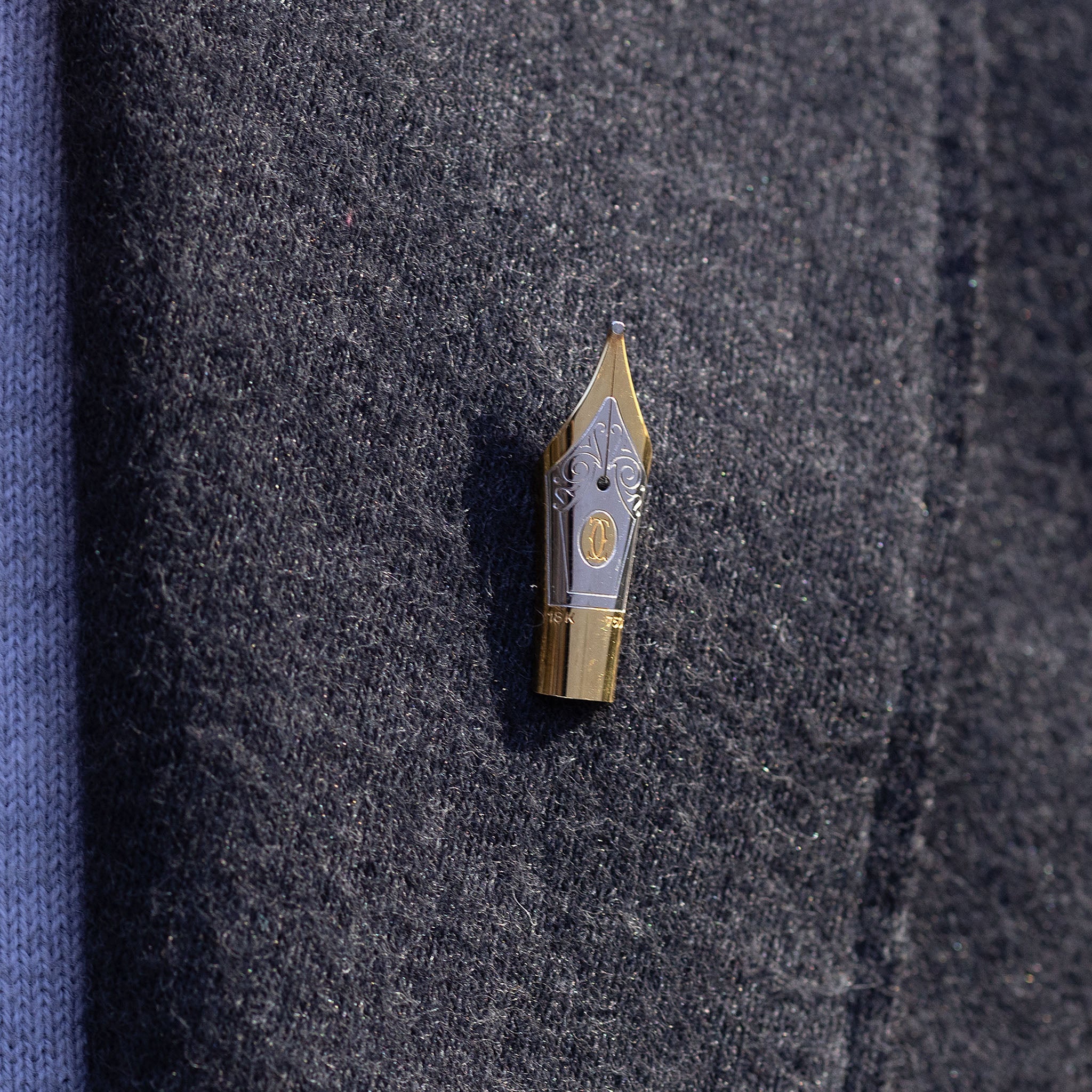 Cartier "Fountain pen pin " in 18 k yellow and white gold