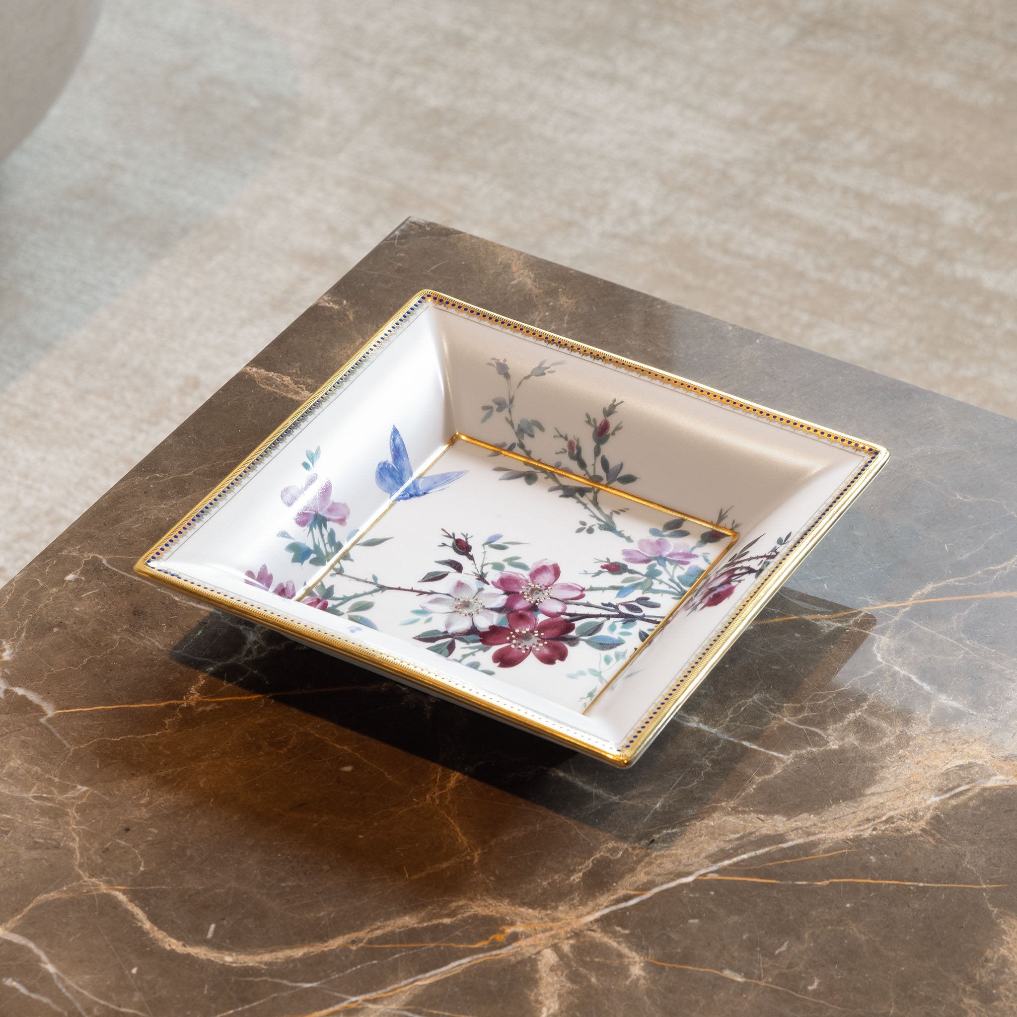 Patek Philippe Porcelan "Fower Motiv" Limoges Vide Poche Dish Trinket