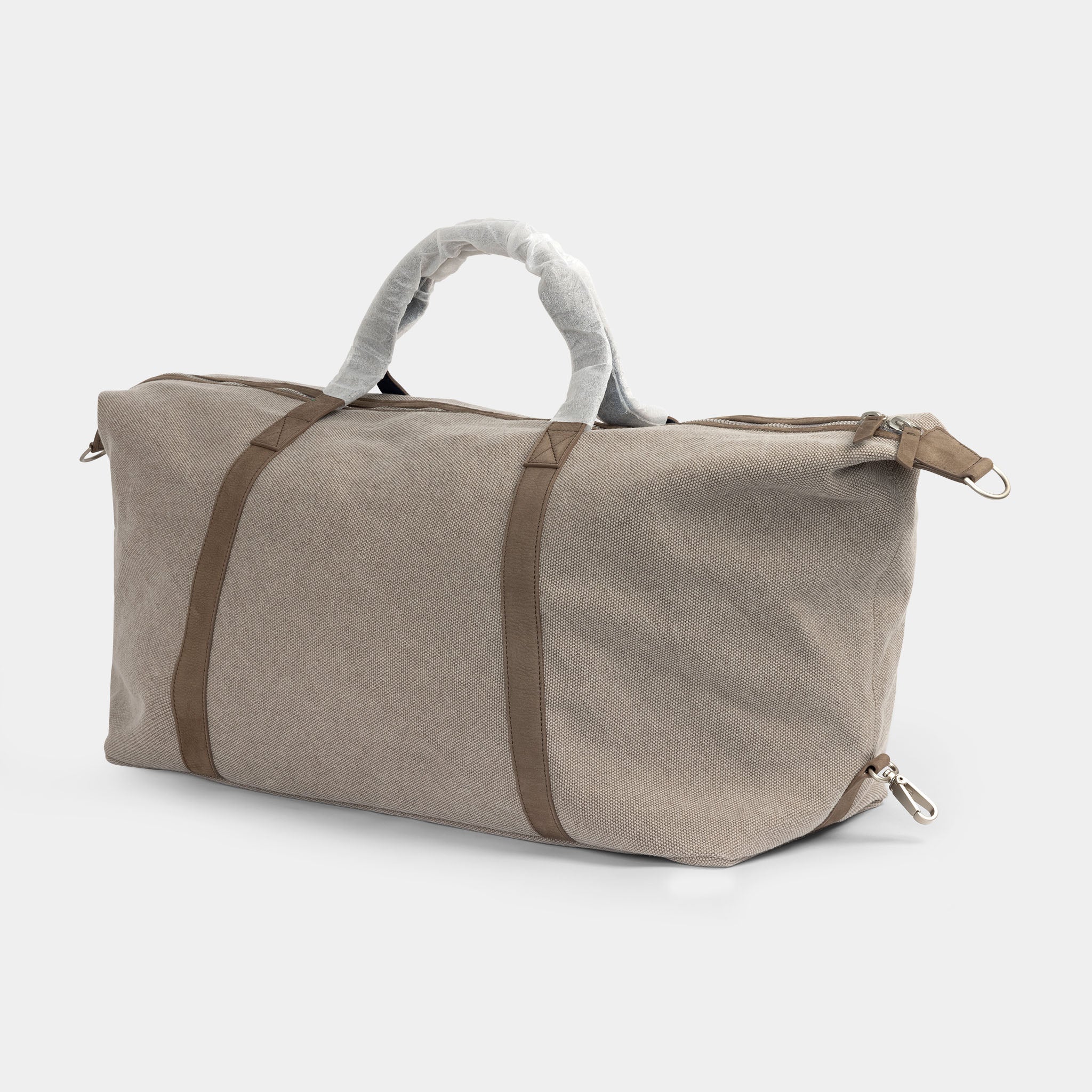 Rolex taupe grain canvas/ suede travel Bag