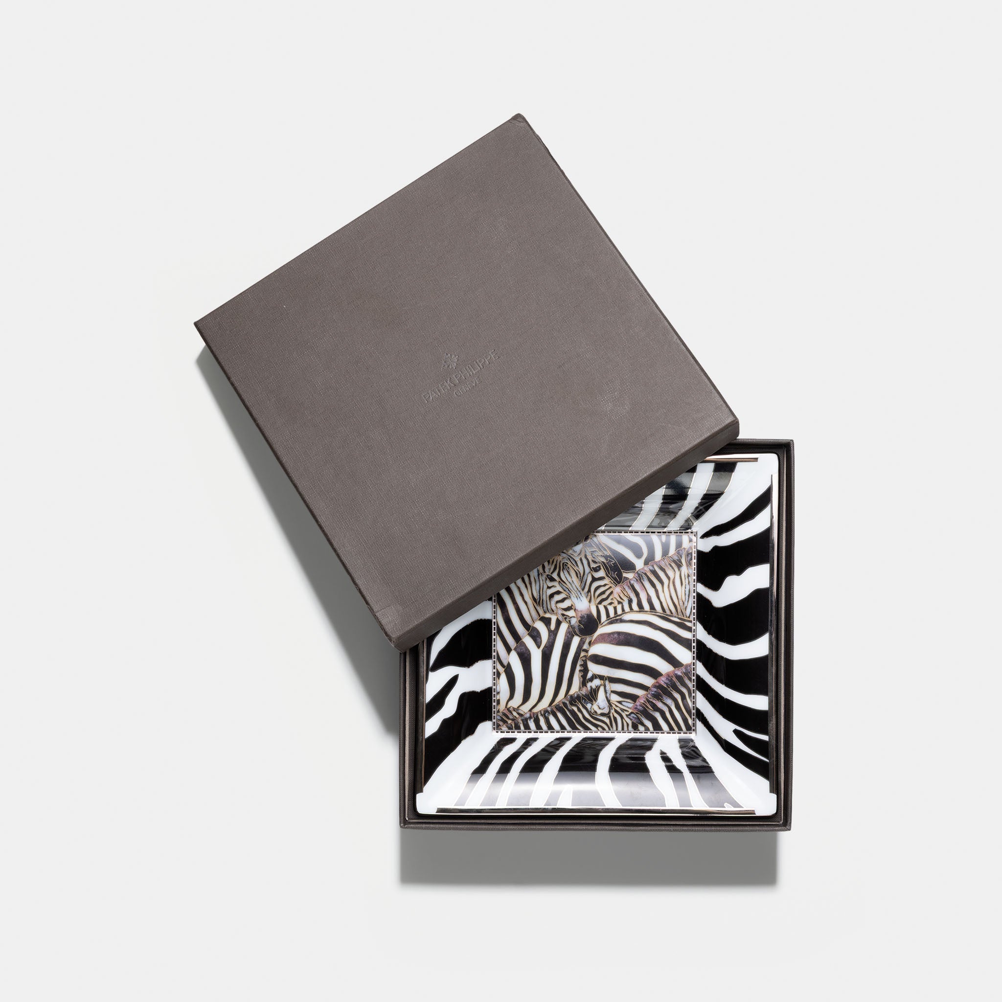 Patek Philippe porcelain "Zebra " Limoges Vide Poche Dish Trinket