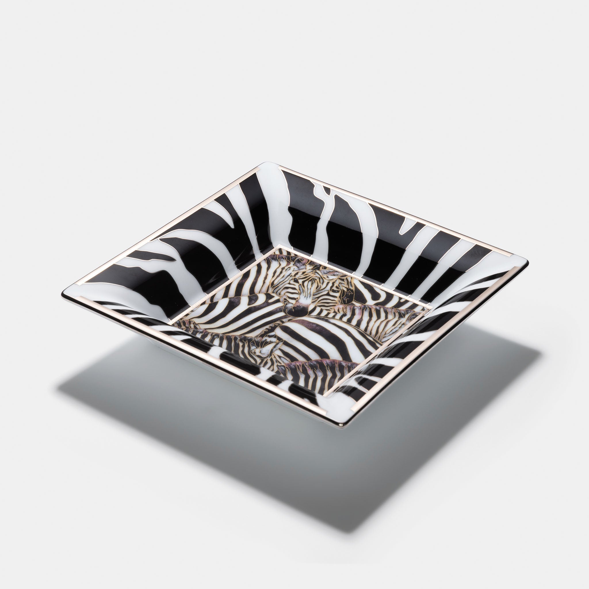 Patek Philippe porcelain "Zebra " Limoges Vide Poche Dish Trinket