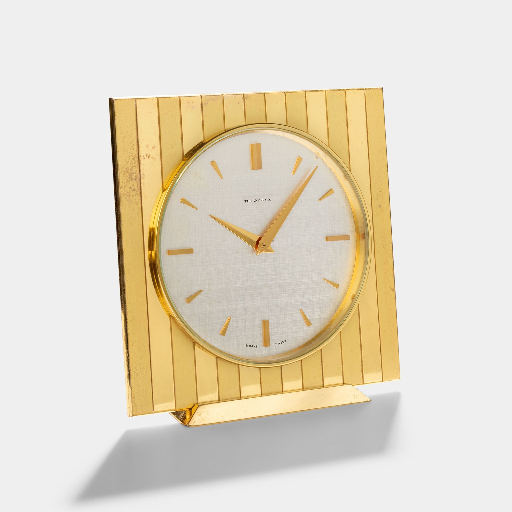 Tiffany &Co brass table clock