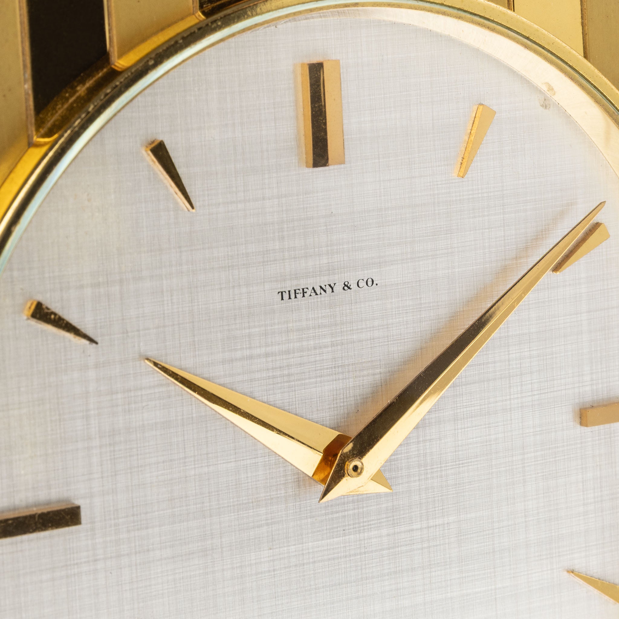 Tiffany &Co brass table clock