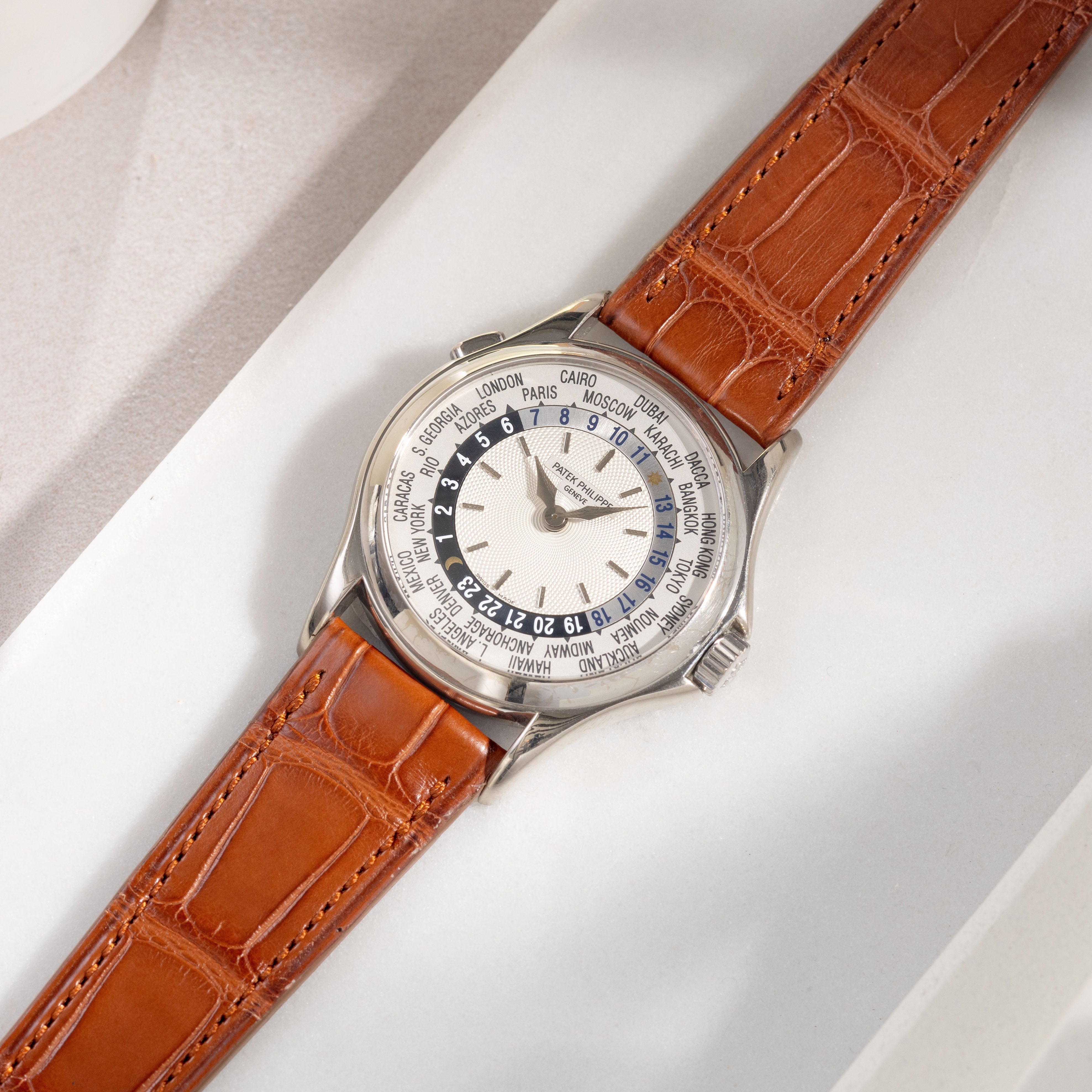 Premium Alligator Cognac Leather Watch Strap