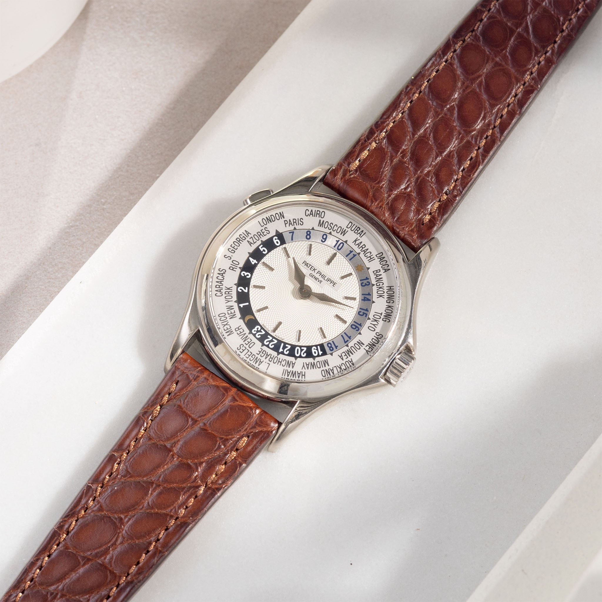 Dark Brown Alligator Leather Watch Strap