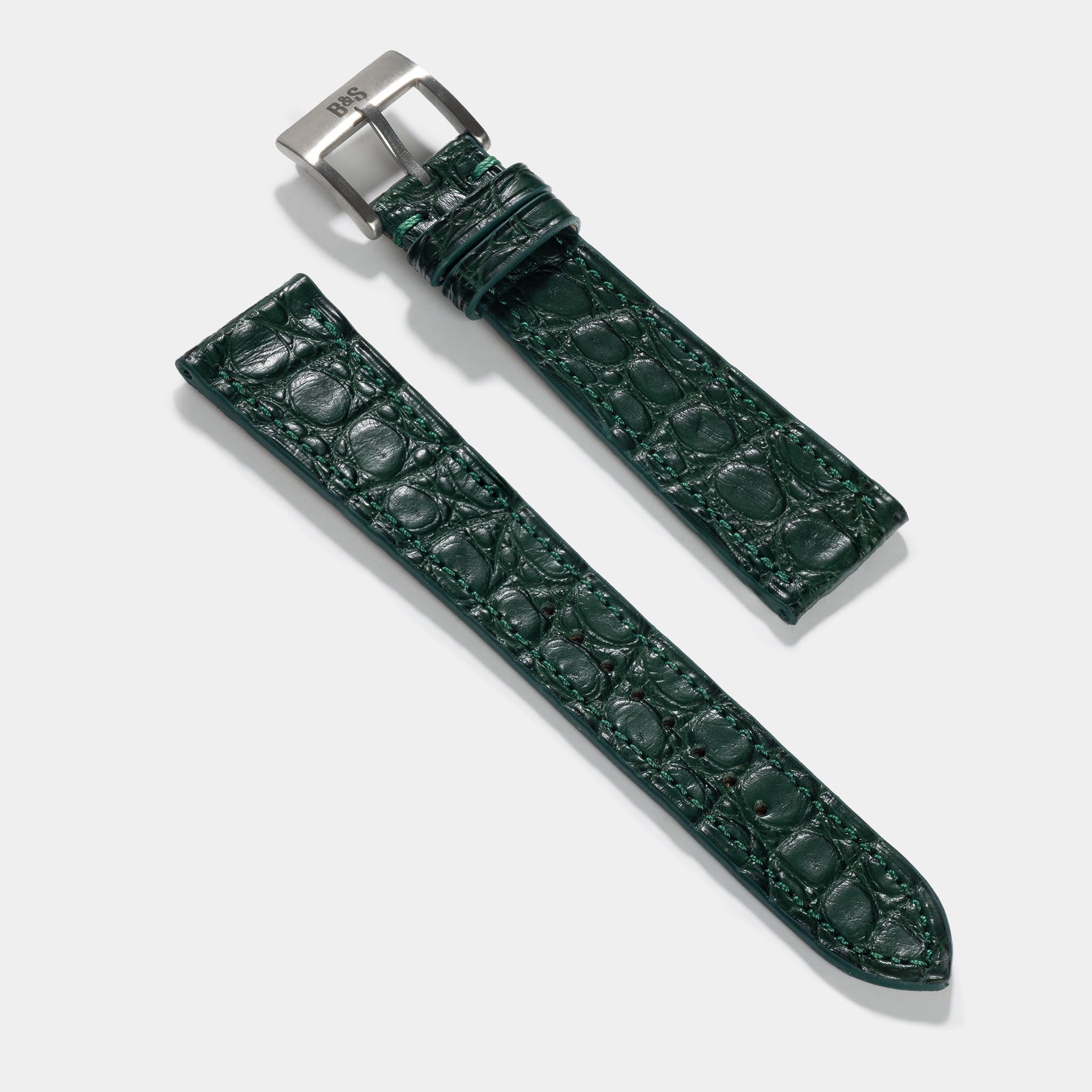 Green Alligator Leather Watch Strap