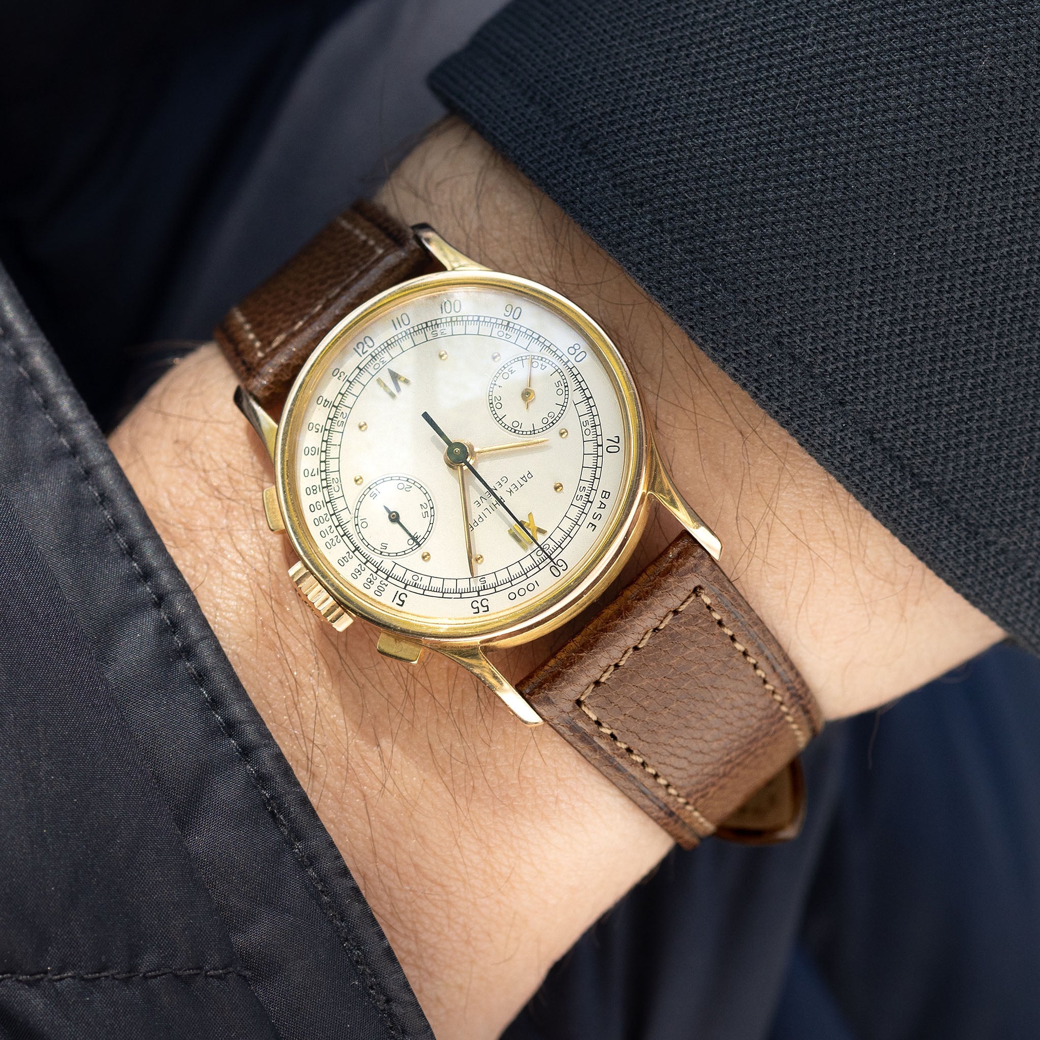 Burnished Tobacco Brown Boxed Calfskin Watch Strap - Classic Dress