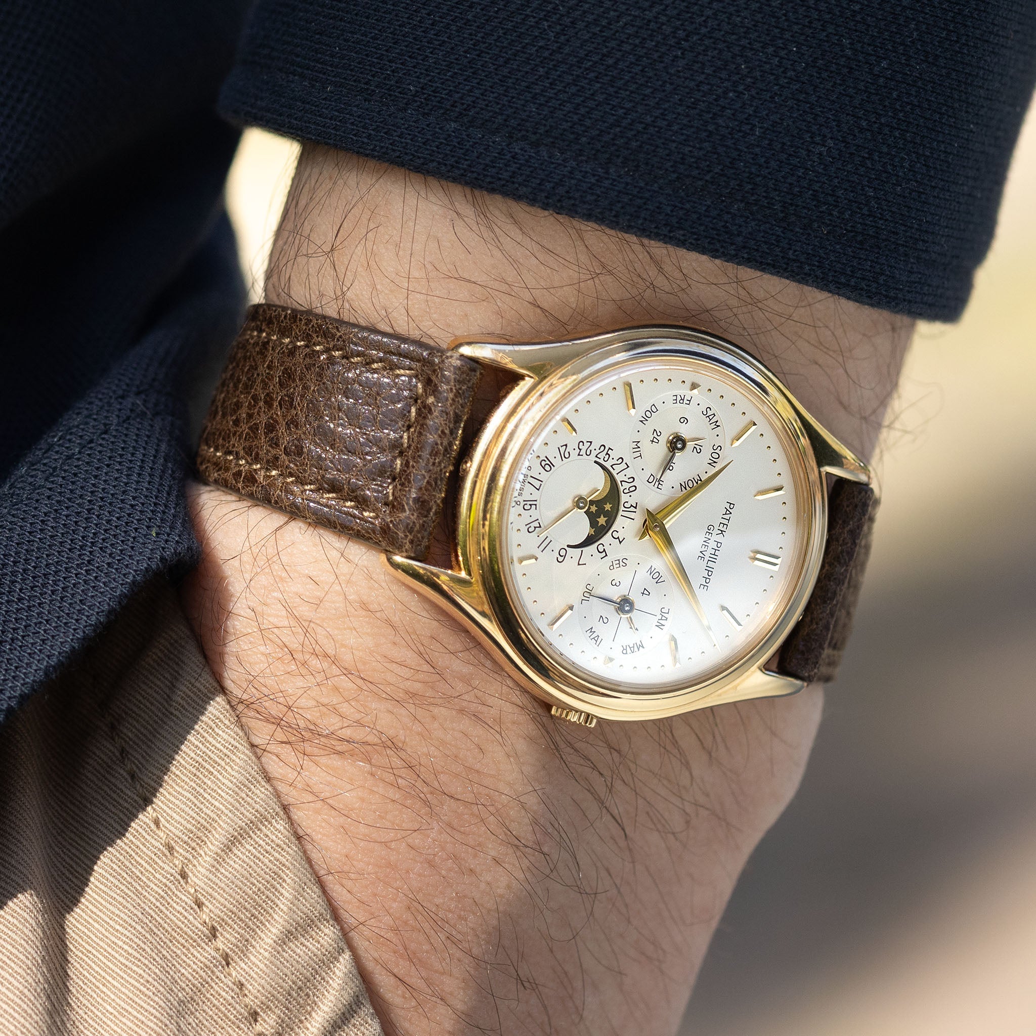 Soft Walnut Brown Boxed Calfskin Watch Strap - Classic Dress