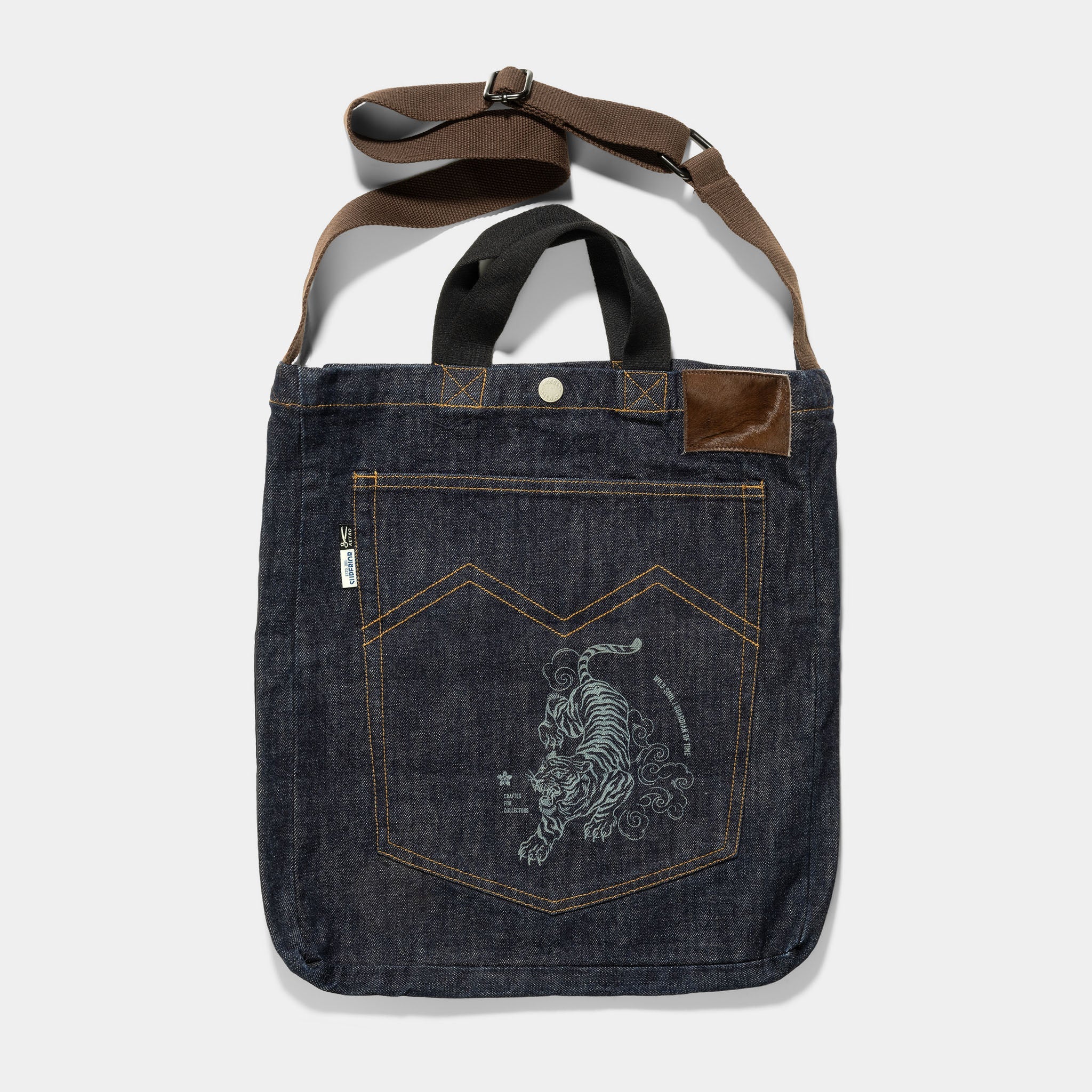 The Tiger Denim Tote – Raw Soul Edition