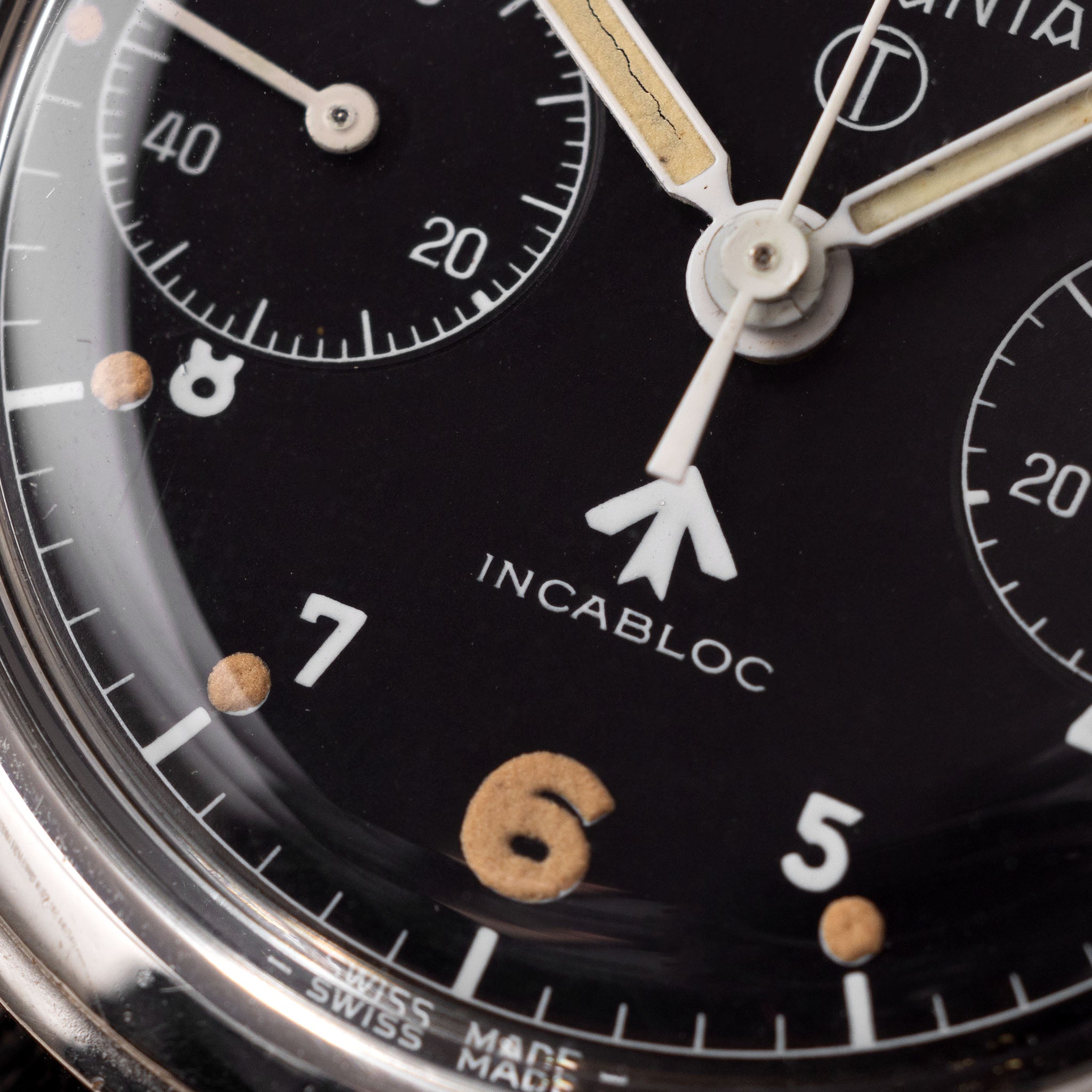 Lemania Monopusher Chronograph Issued to British Armed Forces 6bb 