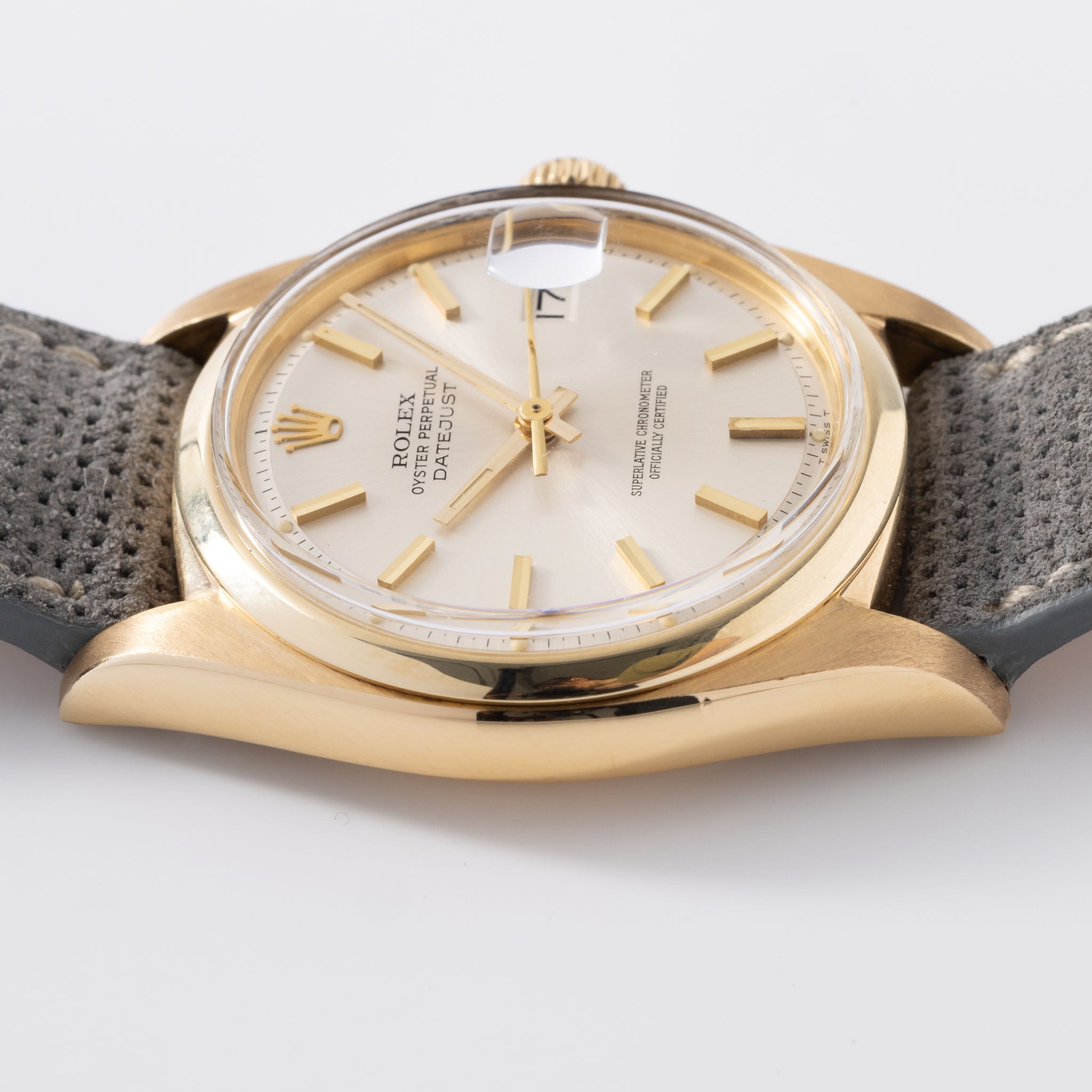 Rolex Datejust 18kt Yellow Gold Silver Dial Ref 1600