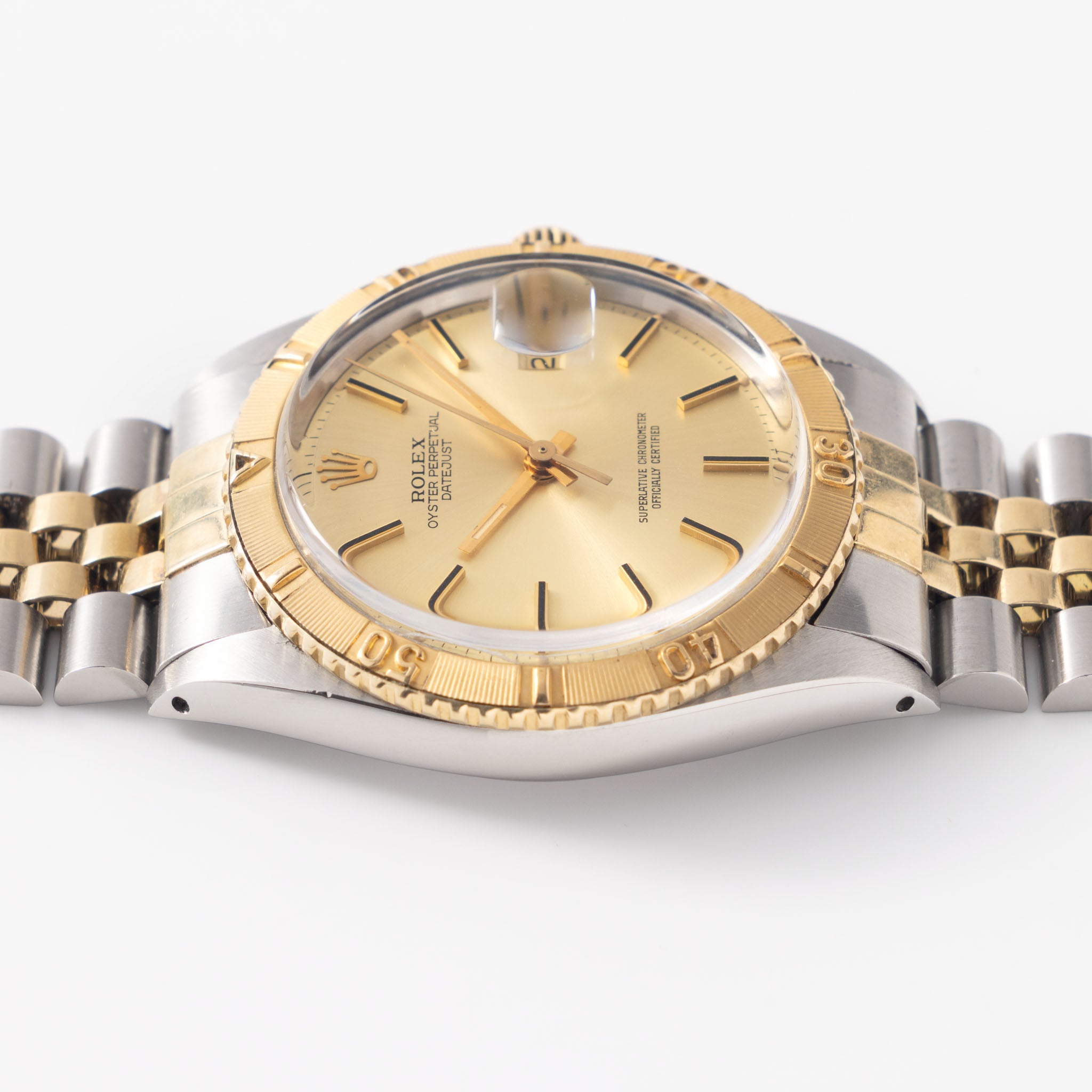 Rolex Datejust "Turnograph "Champagne dial ref 1625 /3 steel and gold execution