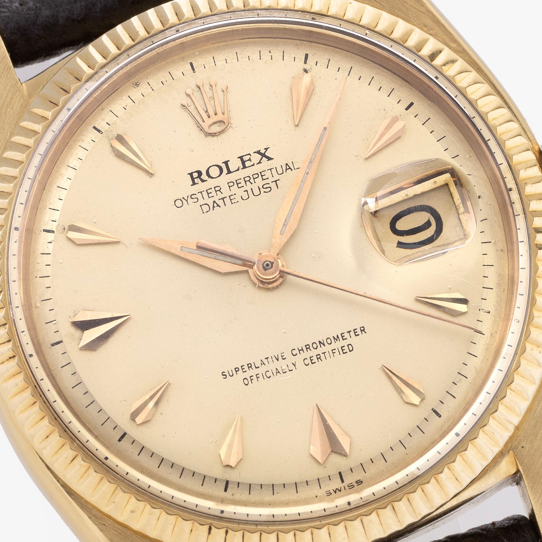 Rolex Datejust Ovettone Yellow Gold Reference 6605
