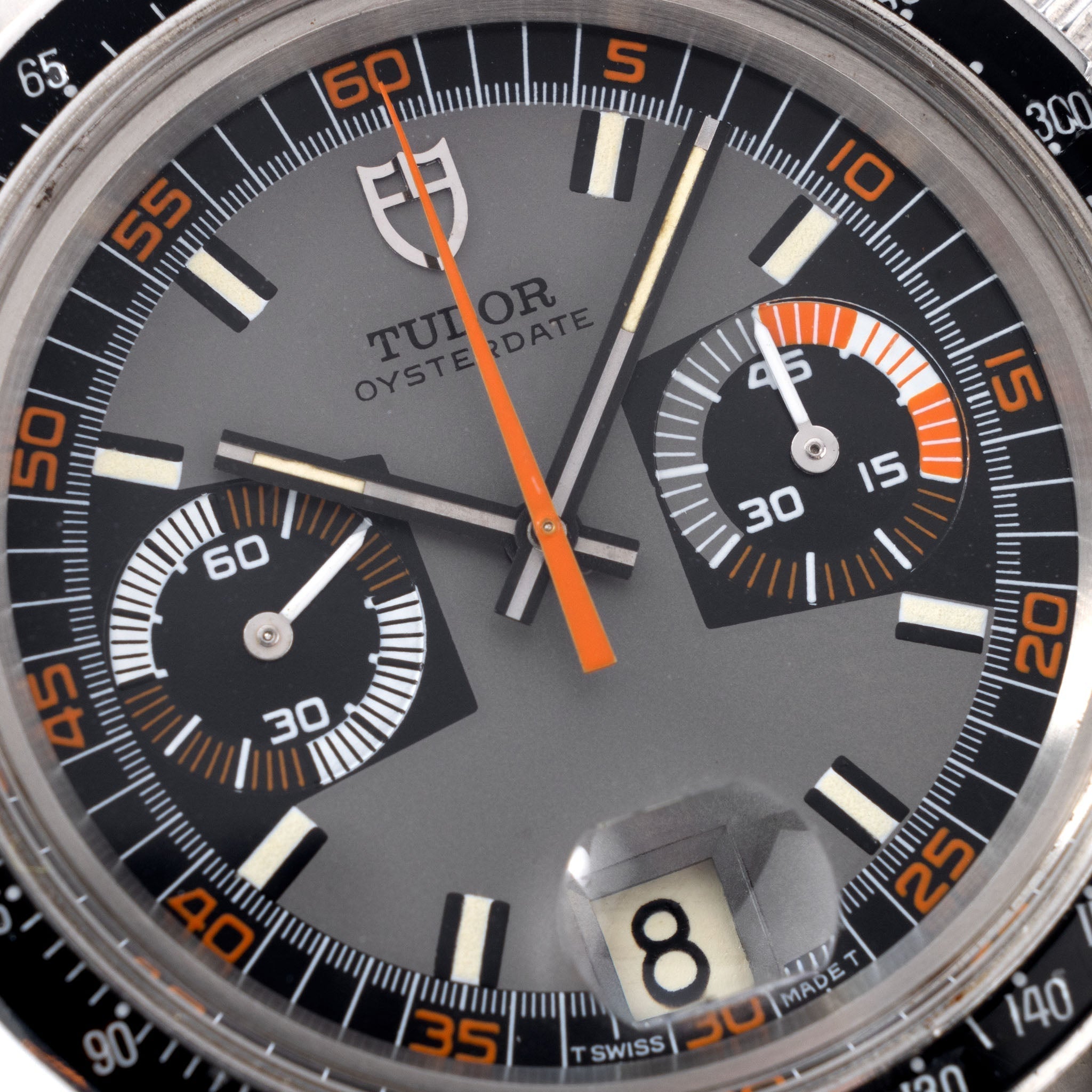 Tudor "Monte Carlo " chronograph grey dial ref 7149 / 0 “mystery engraving “