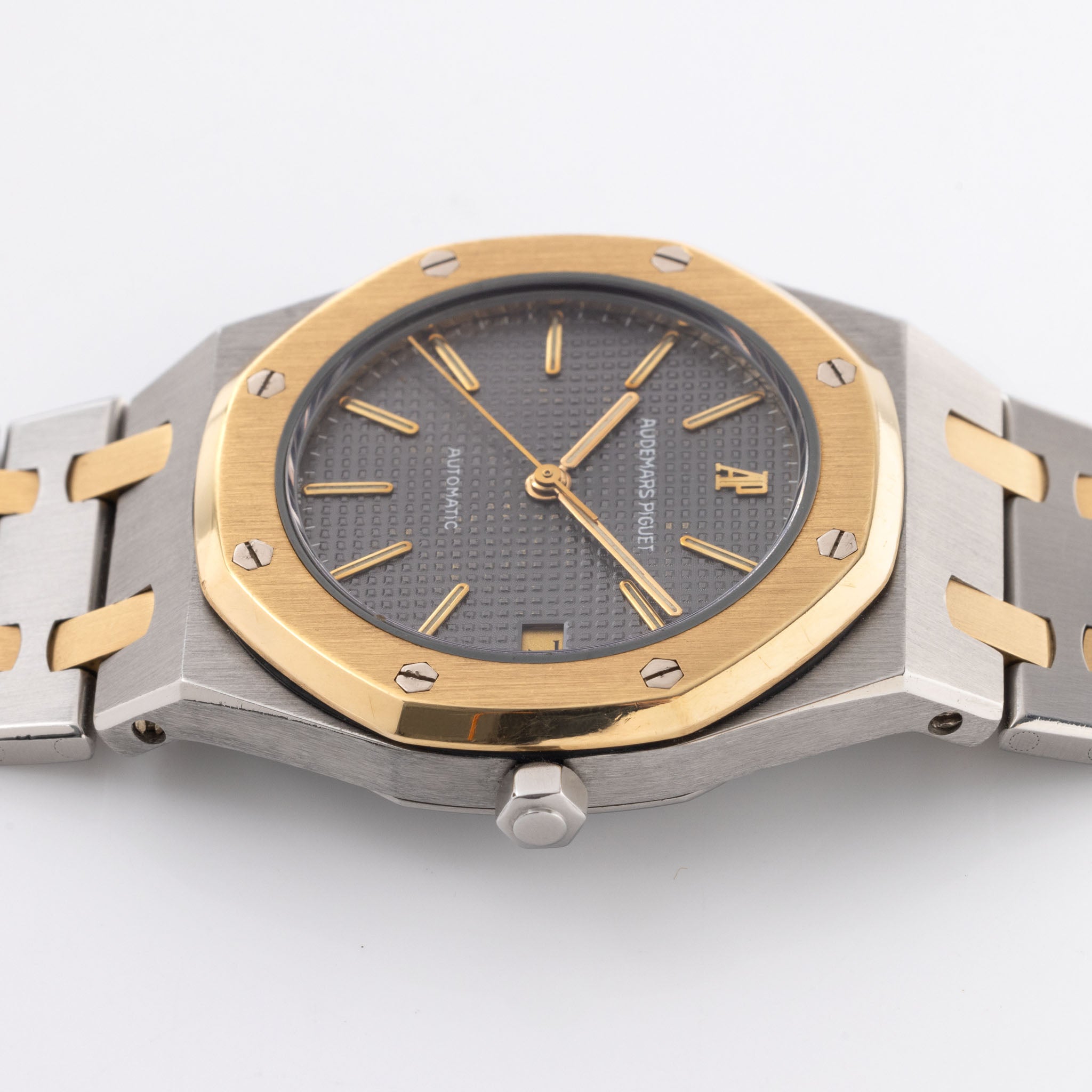 Audemars Piguet Royal Oak Steel and Gold ref 4100SA slate dial with box