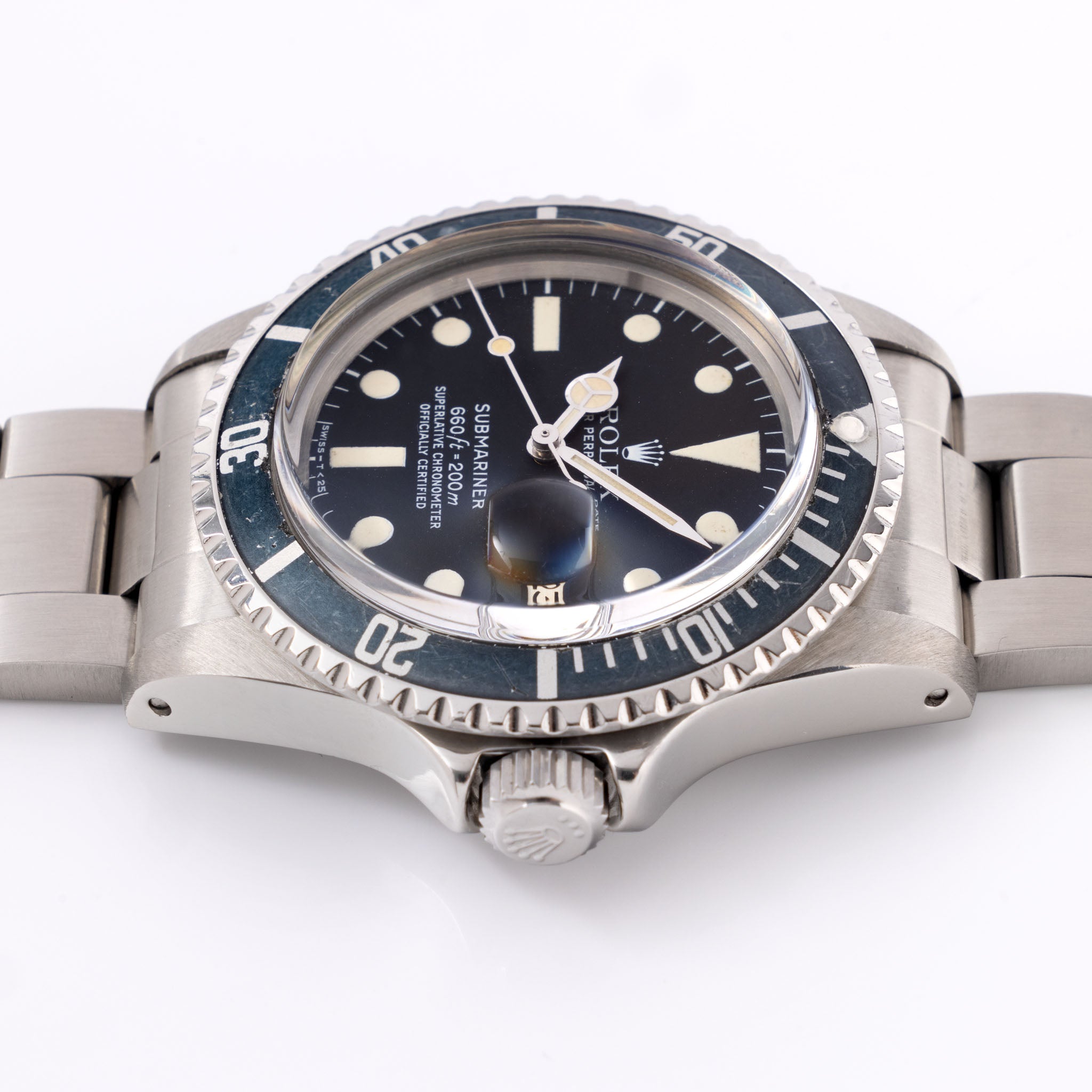 Rolex Submariner 1680 Mk2 White Dial Faded to Blue Inlay
