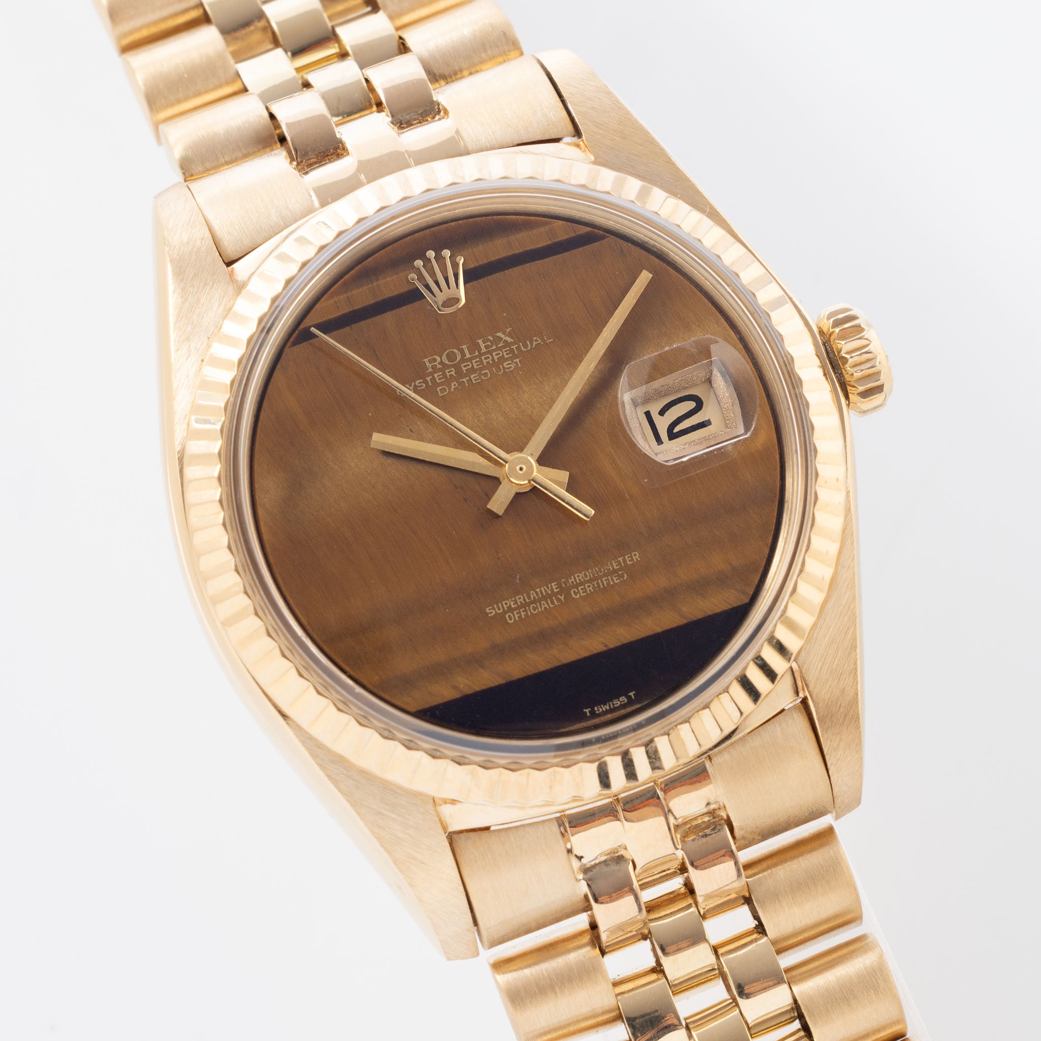 Rolex Datejust 1601 /8 Tiger Eye in 18k yellow gold