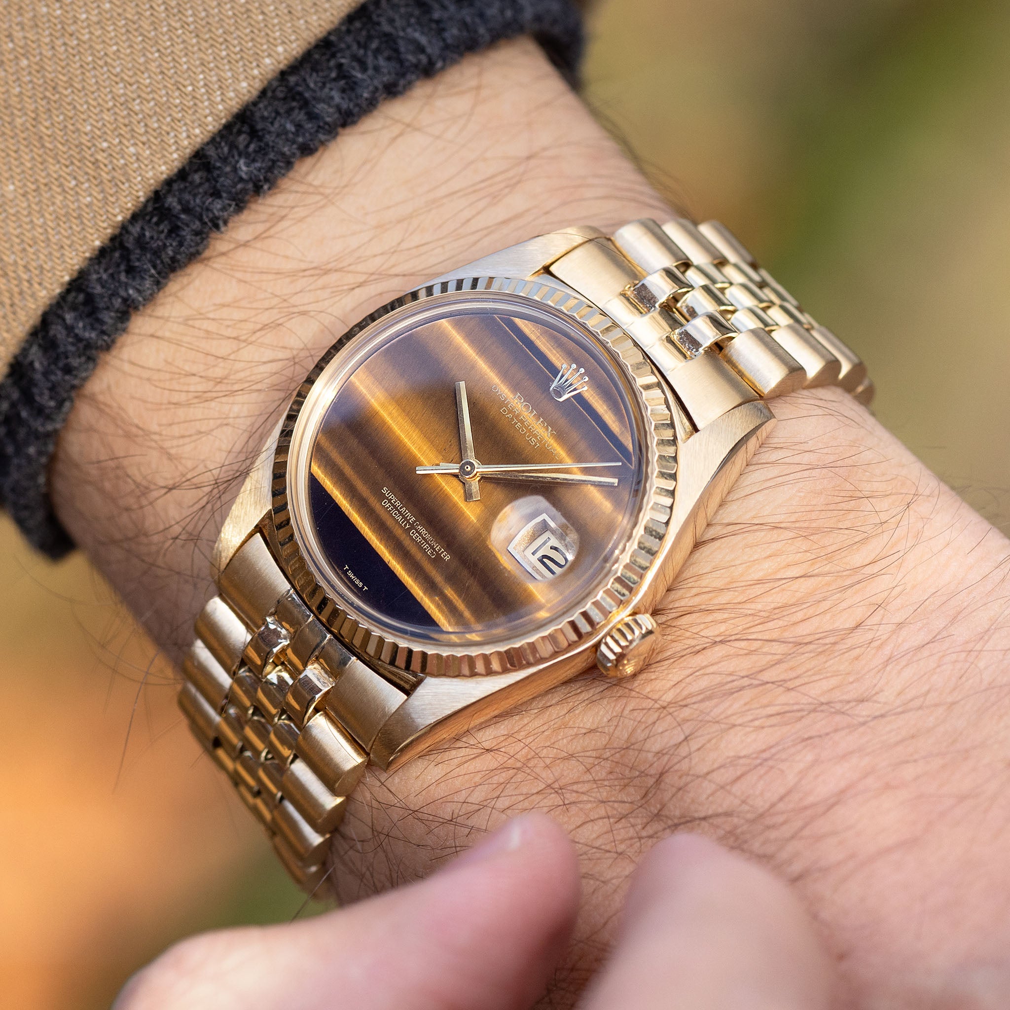 Rolex Datejust 1601 /8 Tiger Eye in 18k yellow gold