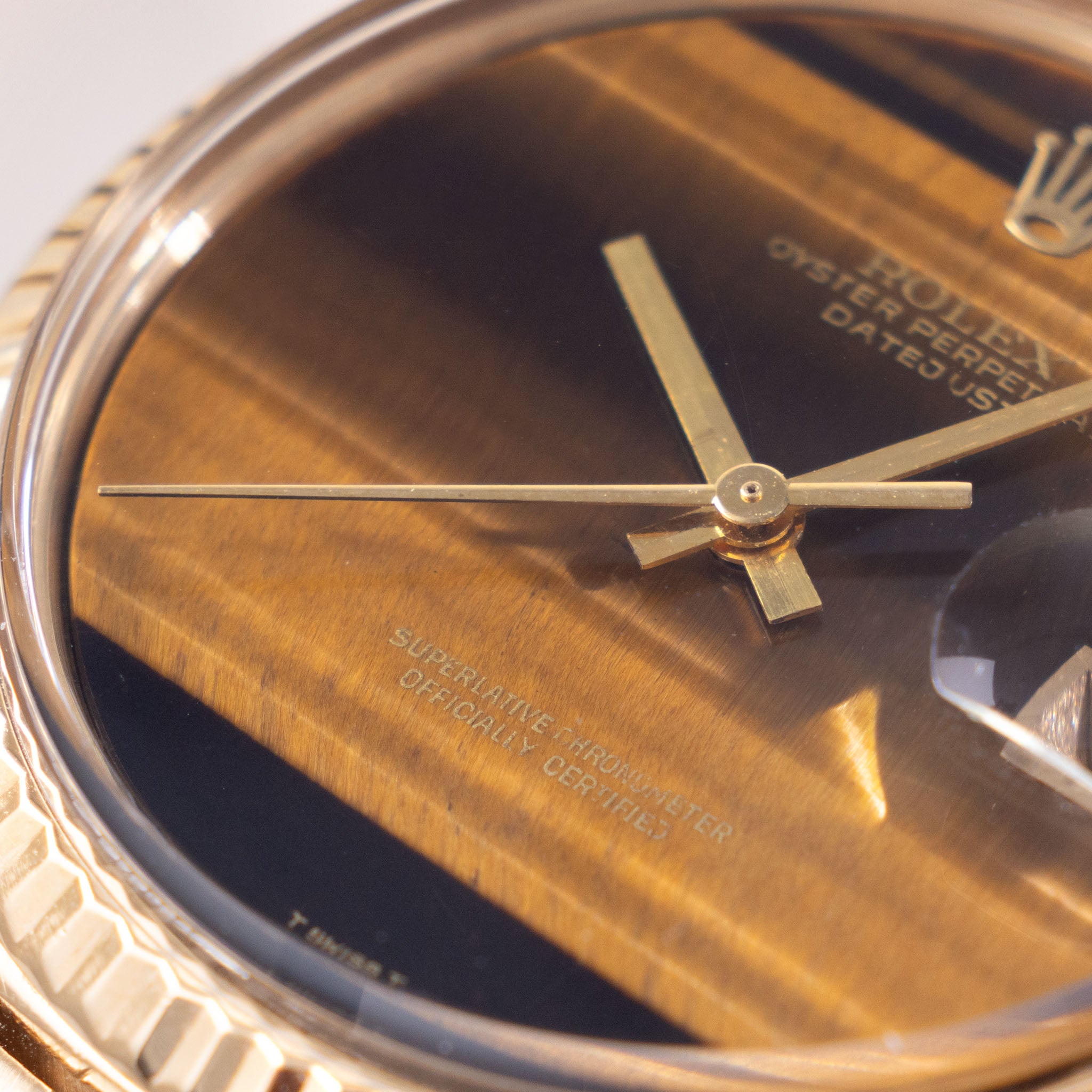 Rolex Datejust 1601 /8 Tiger Eye in 18k yellow gold