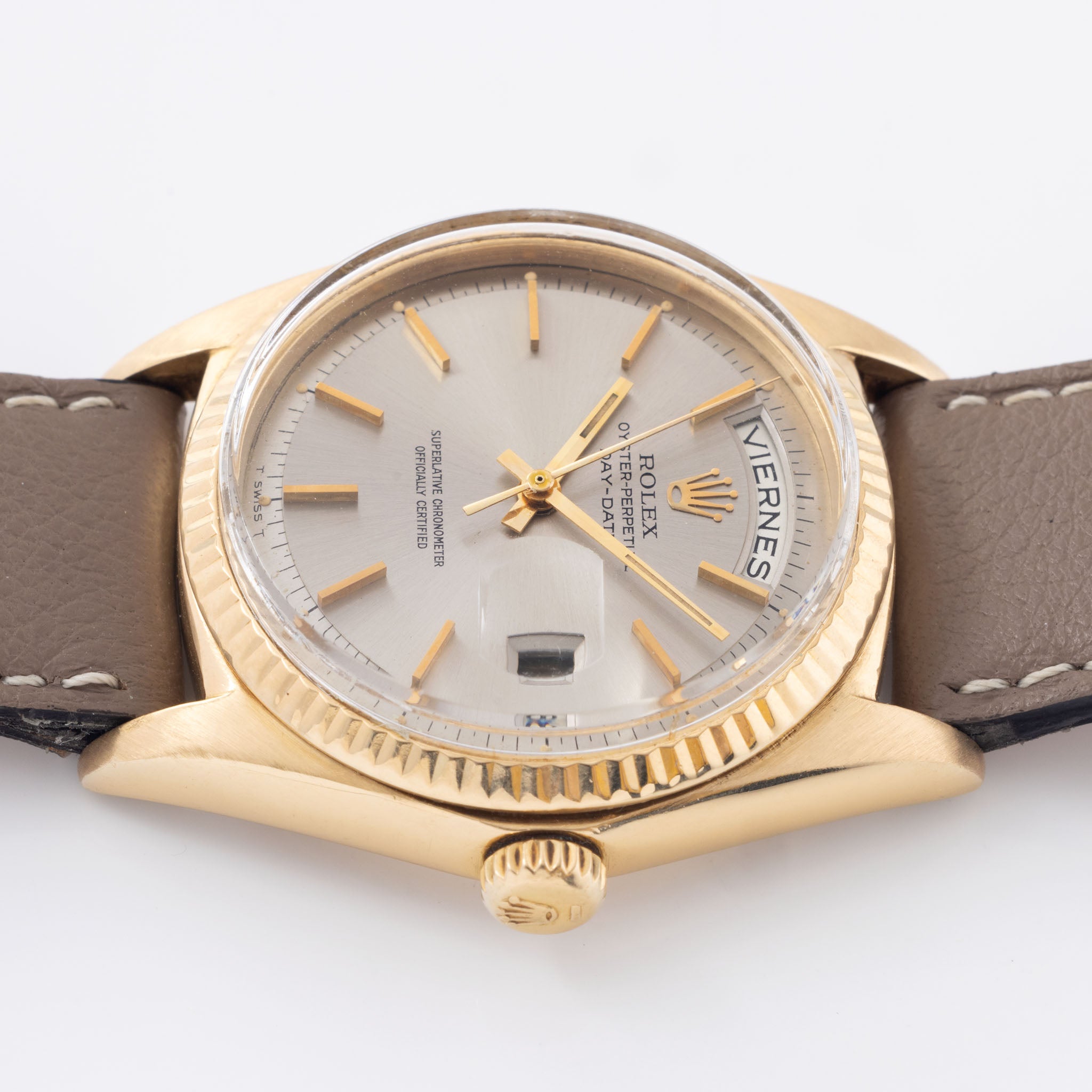Rolex Day-date light grey soleil dial ref 1803
