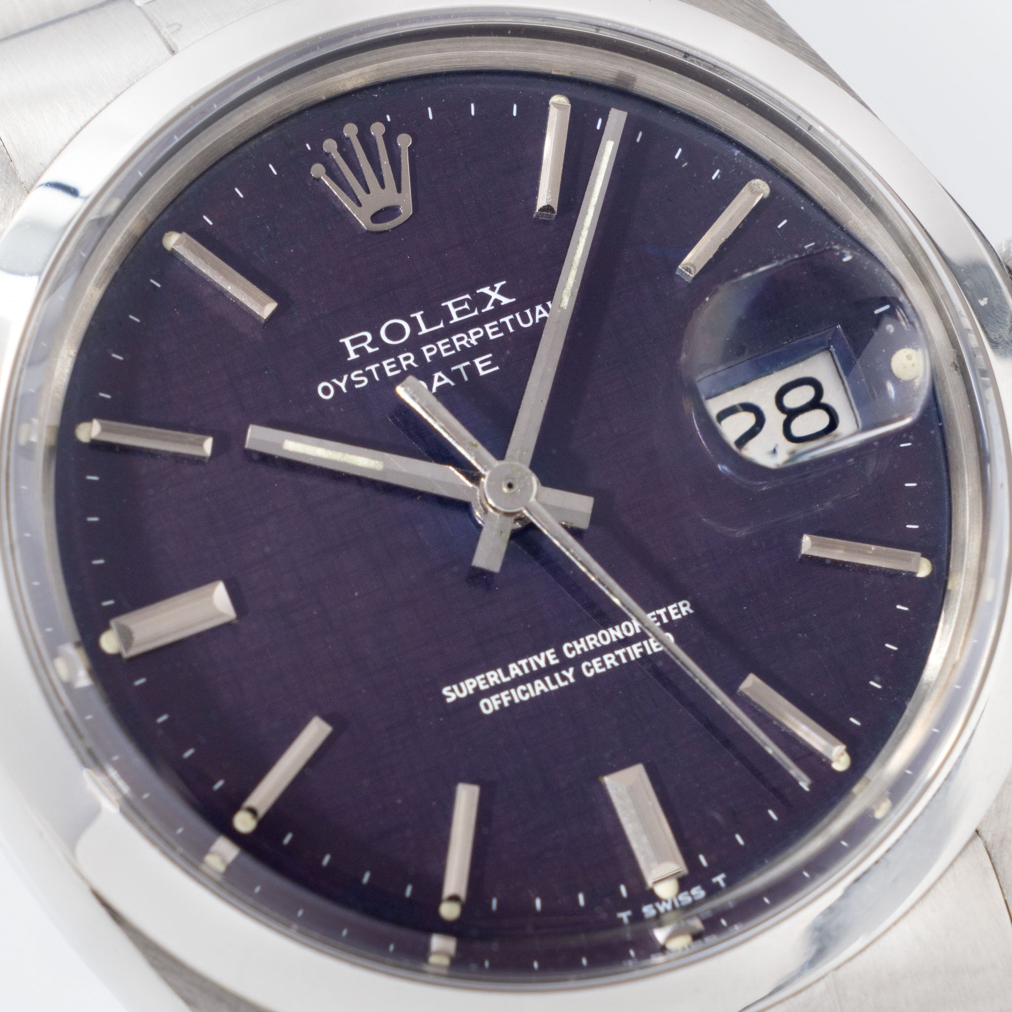 Rolex Oyster-Perpetual Date Purple Linen Dial Ref. 1500