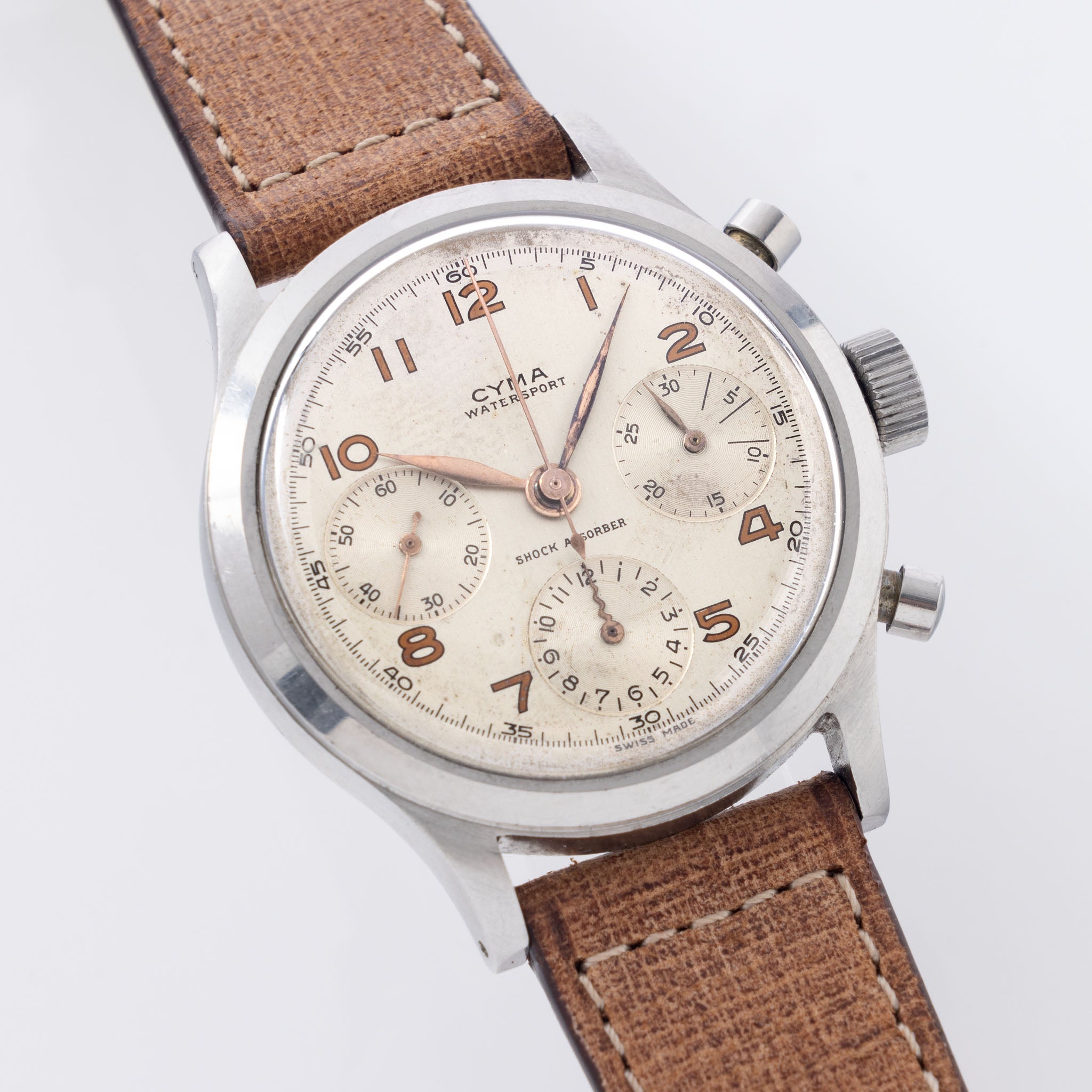 Cyma "Watersport" Oversized Chronograph Clamshell Case