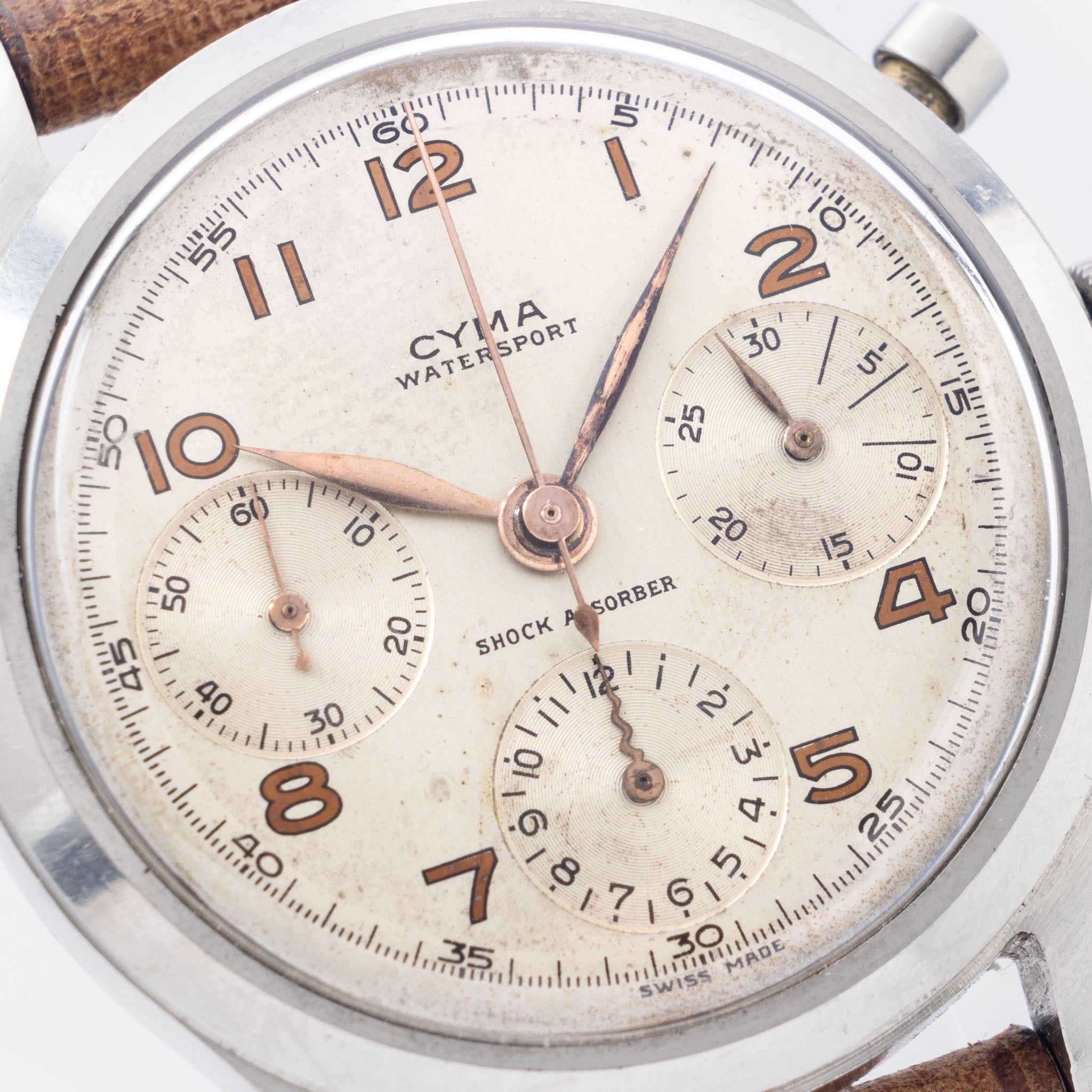 Cyma "Watersport" Oversized Chronograph Clamshell Case