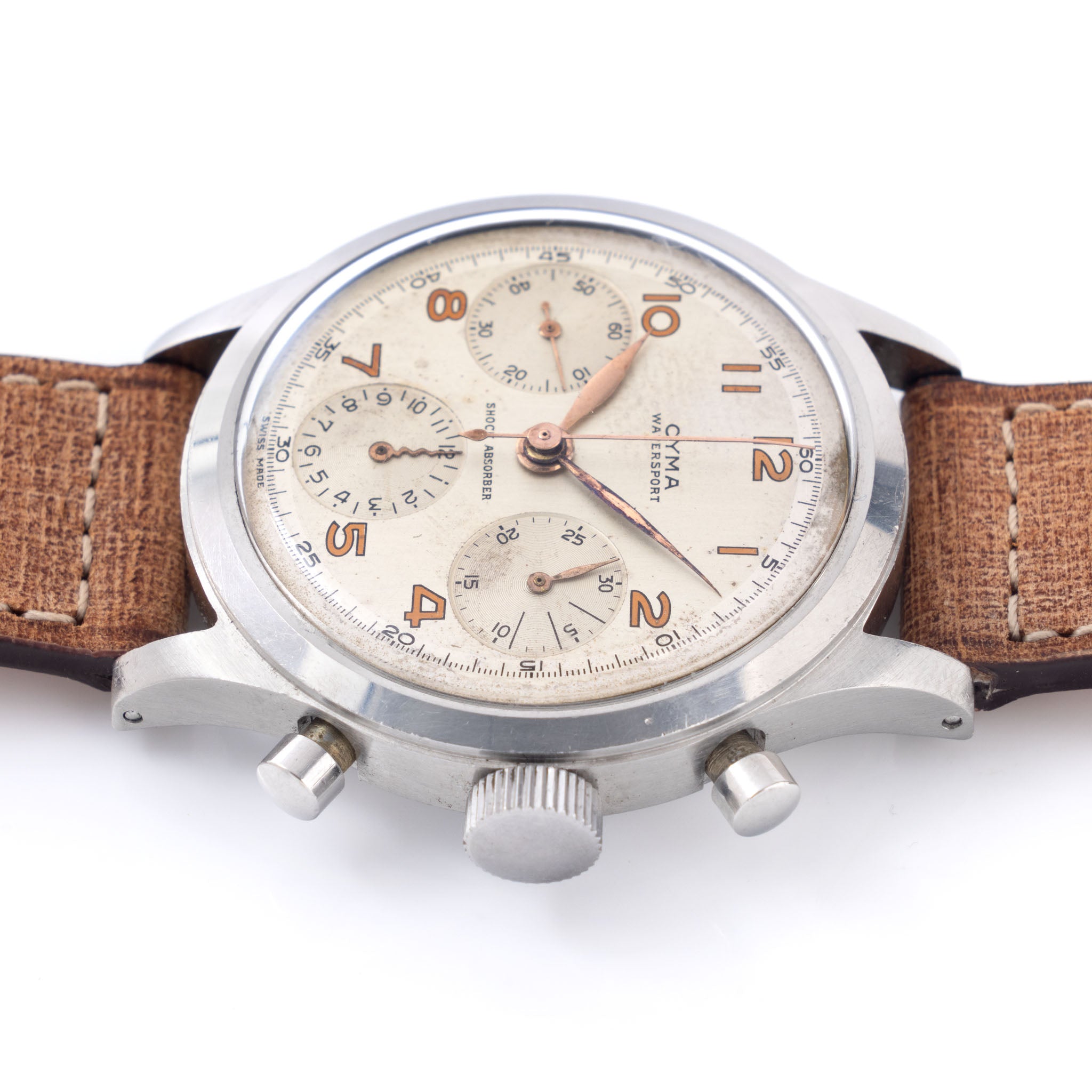 Cyma "Watersport" Oversized Chronograph Clamshell Case