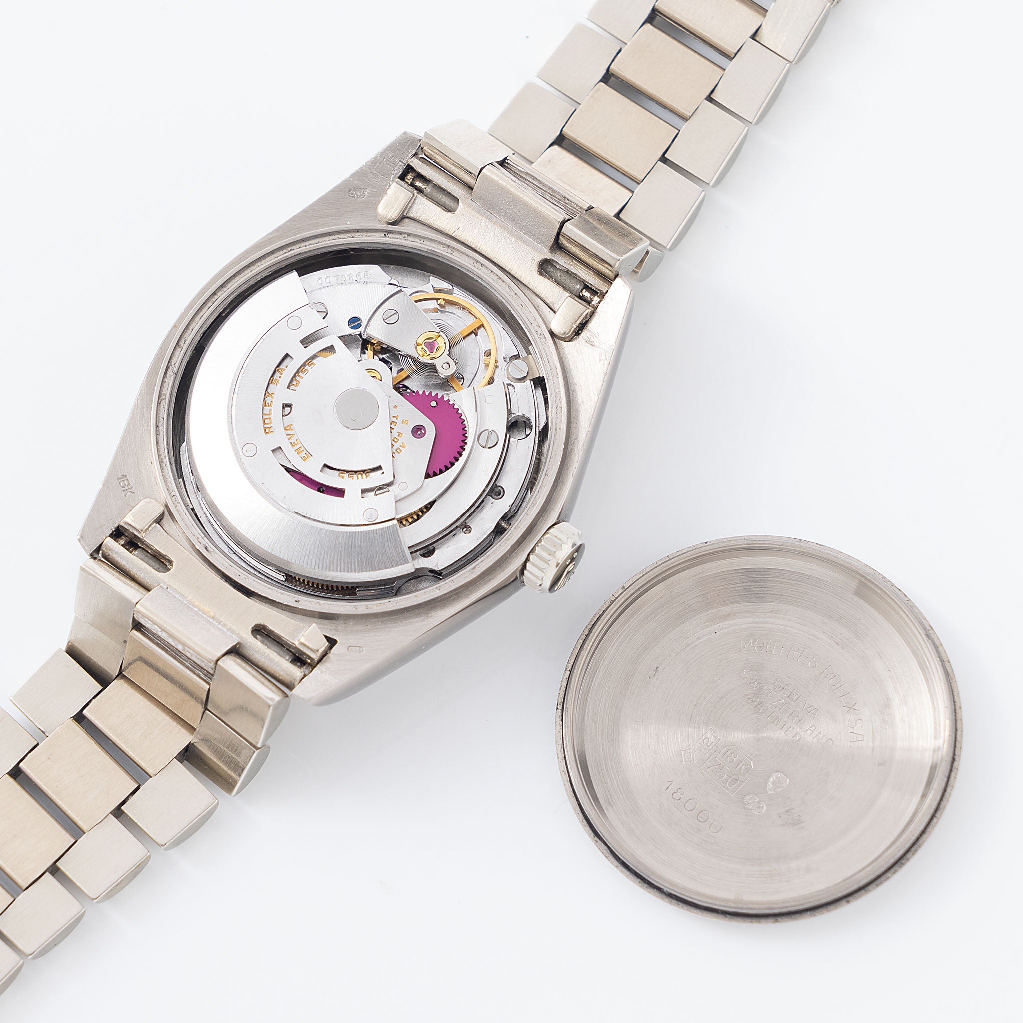 Rolex Day-Date 18079 red “Khanjar” Bark Finish in 18k white for the Sultanate of Oman