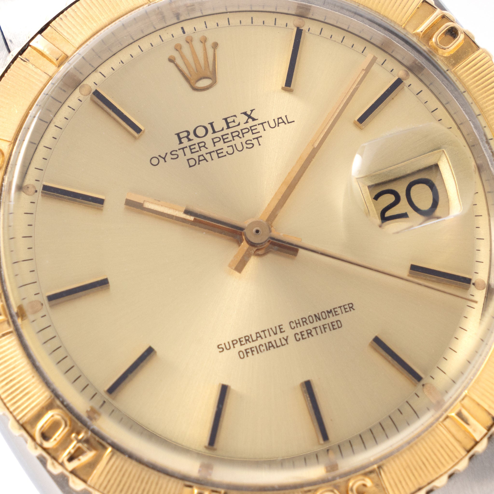 Rolex Datejust "Turnograph "Champagne dial ref 1625 /3 steel and gold execution