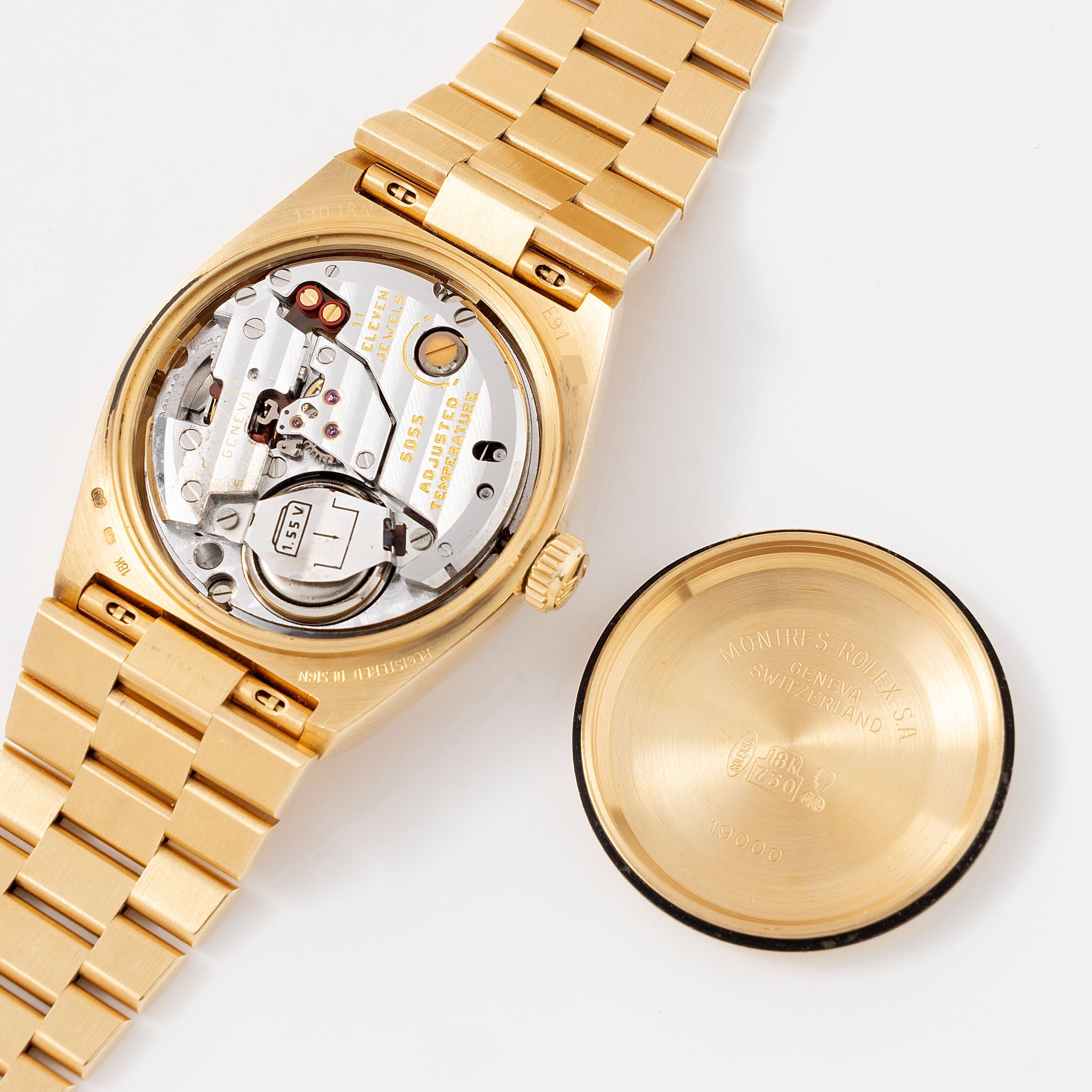 Rolex Day-Date Oysterquartz Champagne Dial Ref 19018