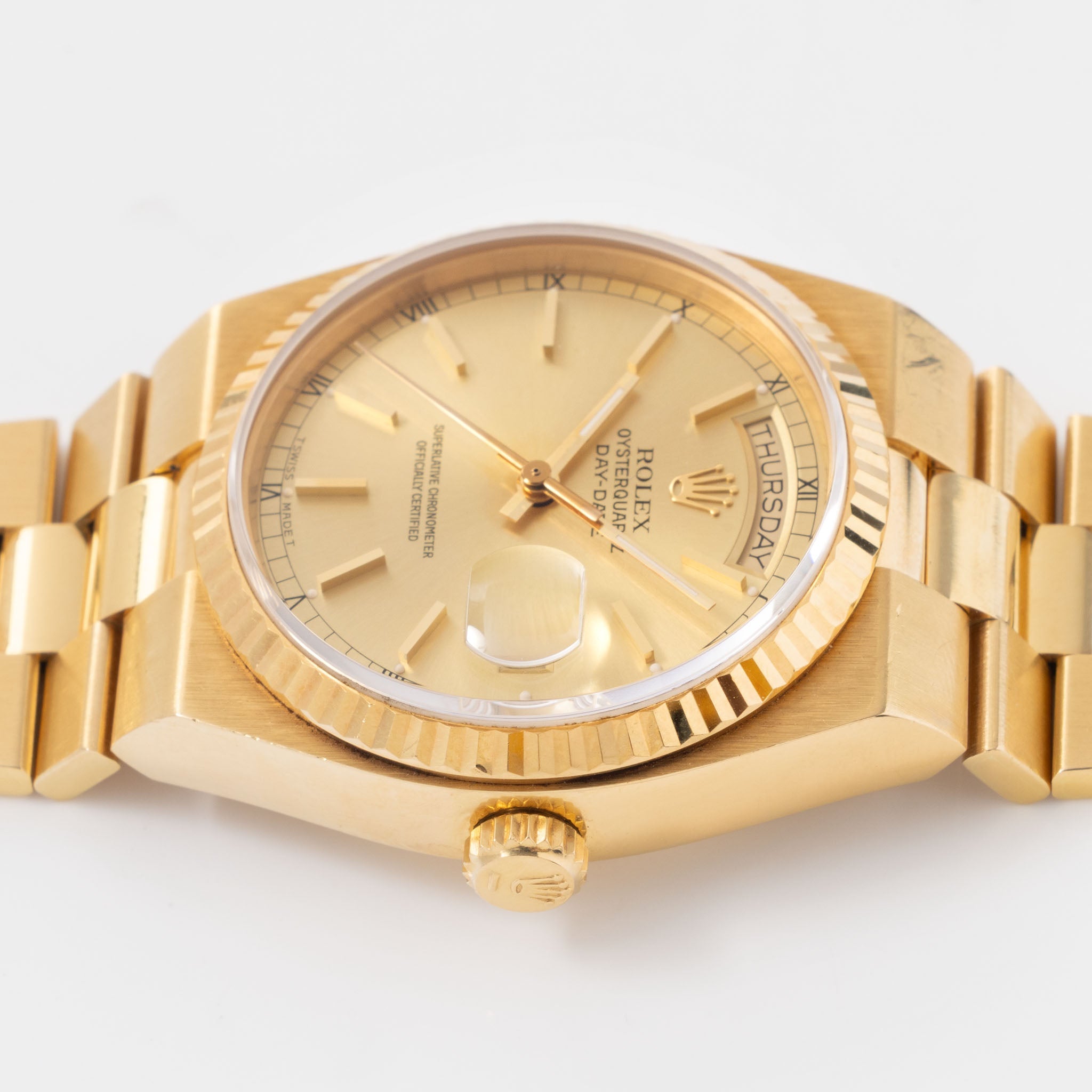 Rolex Day-Date Oysterquartz Champagne Dial Ref 19018