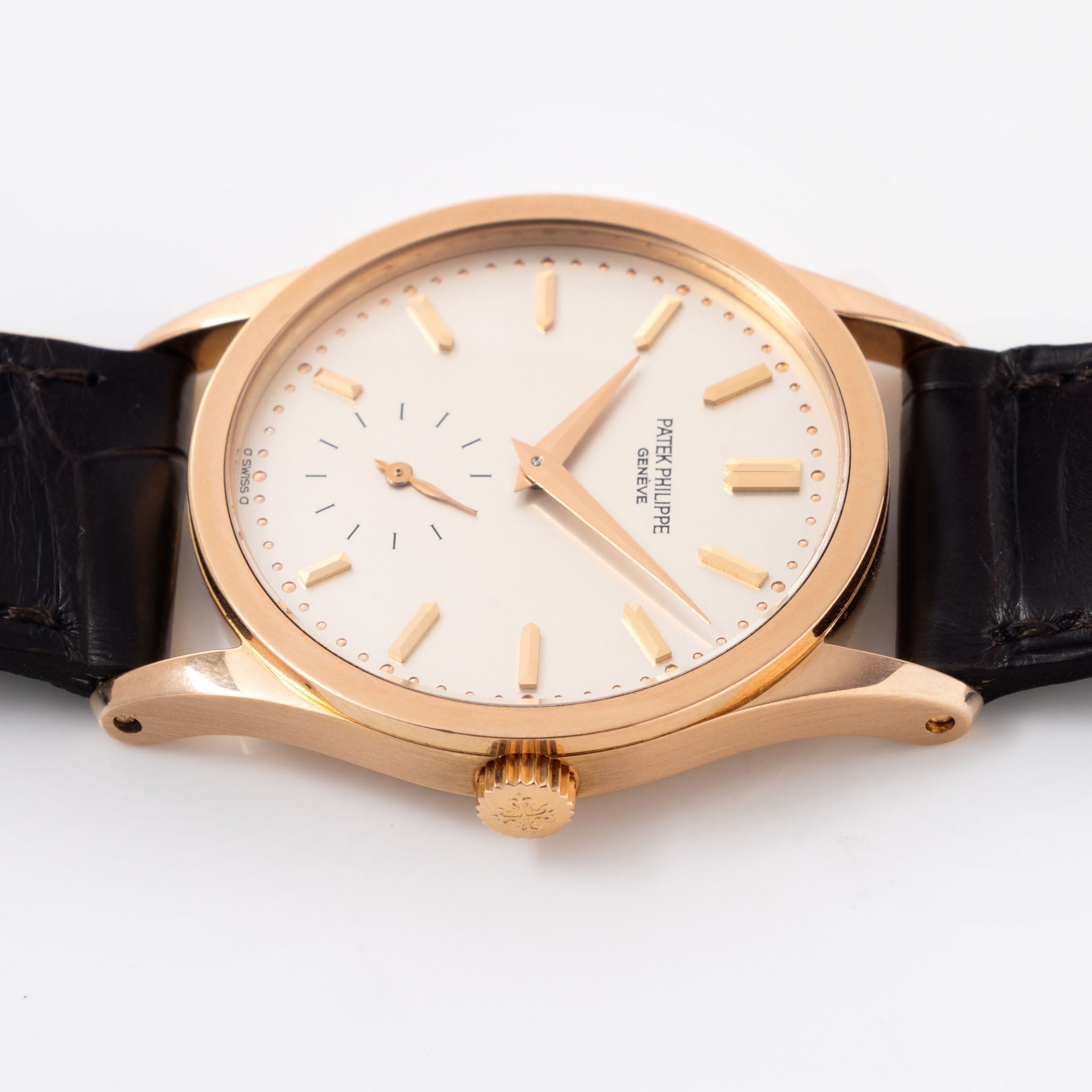Patek Philippe Calatrava Silver Dial in 18K Rose Ref. 3796 Box and Certificate of Origin