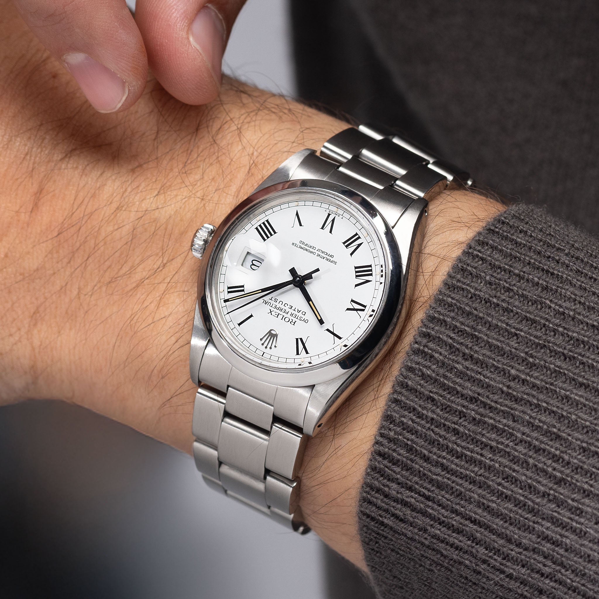 Rolex Datejust 1600 White Buckley Dial