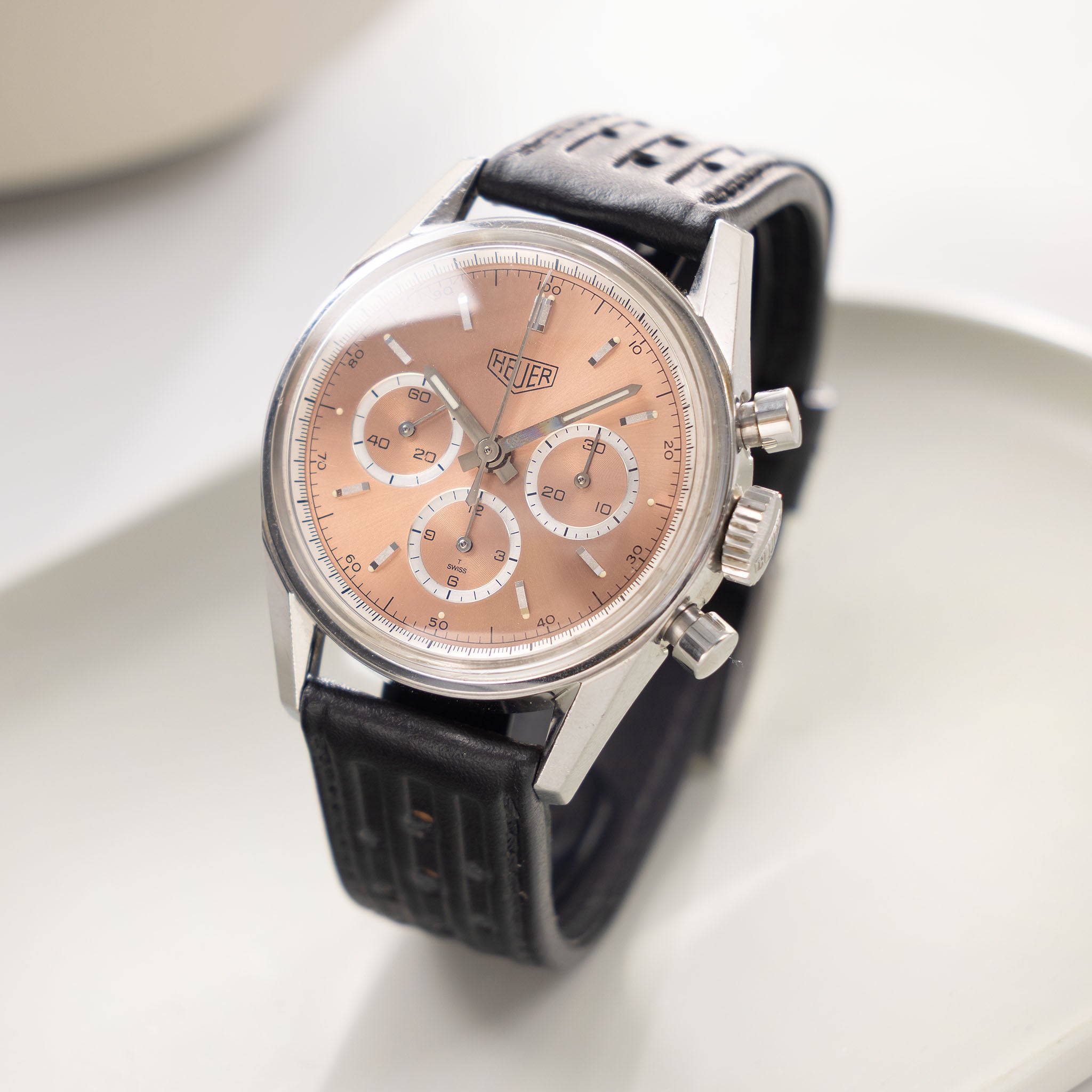 Heuer Carrera Re-edition Salmon Dial Box and Paper Set ref cs3112