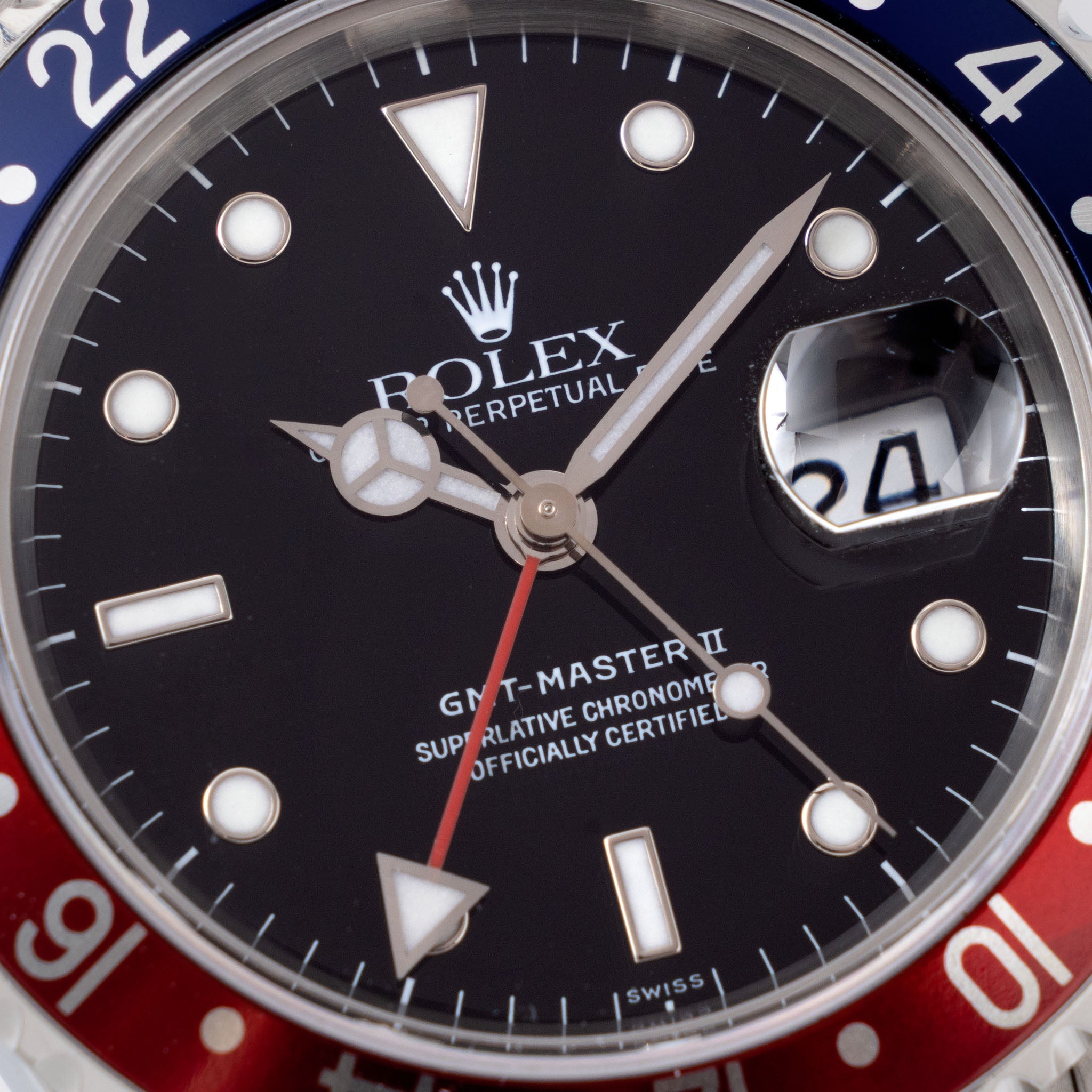 Rolex Gmt-Master II 16710 Swiss Only Dial Box and Paper set Pepsi Insert