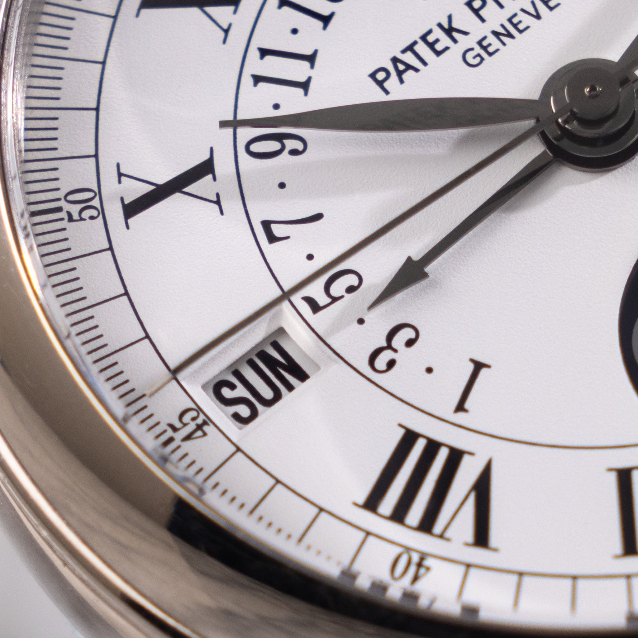 Patek Philippe Retrograde Perpetual Calendar 5059G Officer Case in 18k White Gold with Original Certificate of Origine