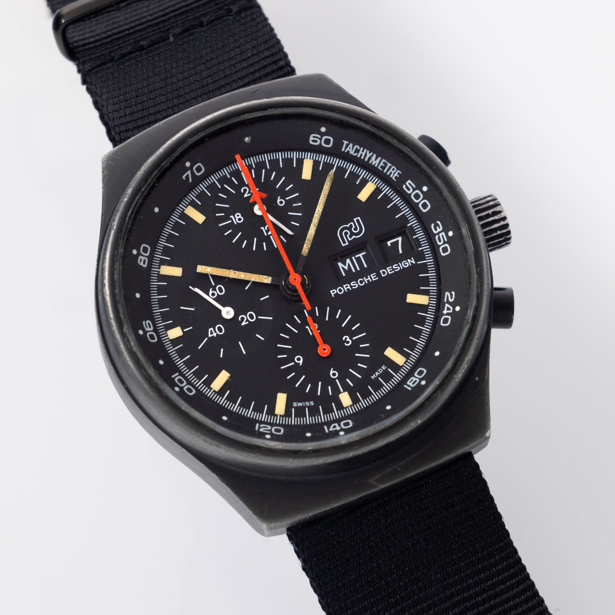 Orfina Porsche Design Chronograph 1 Lemania 5100 Ref 7176 PVD Coated