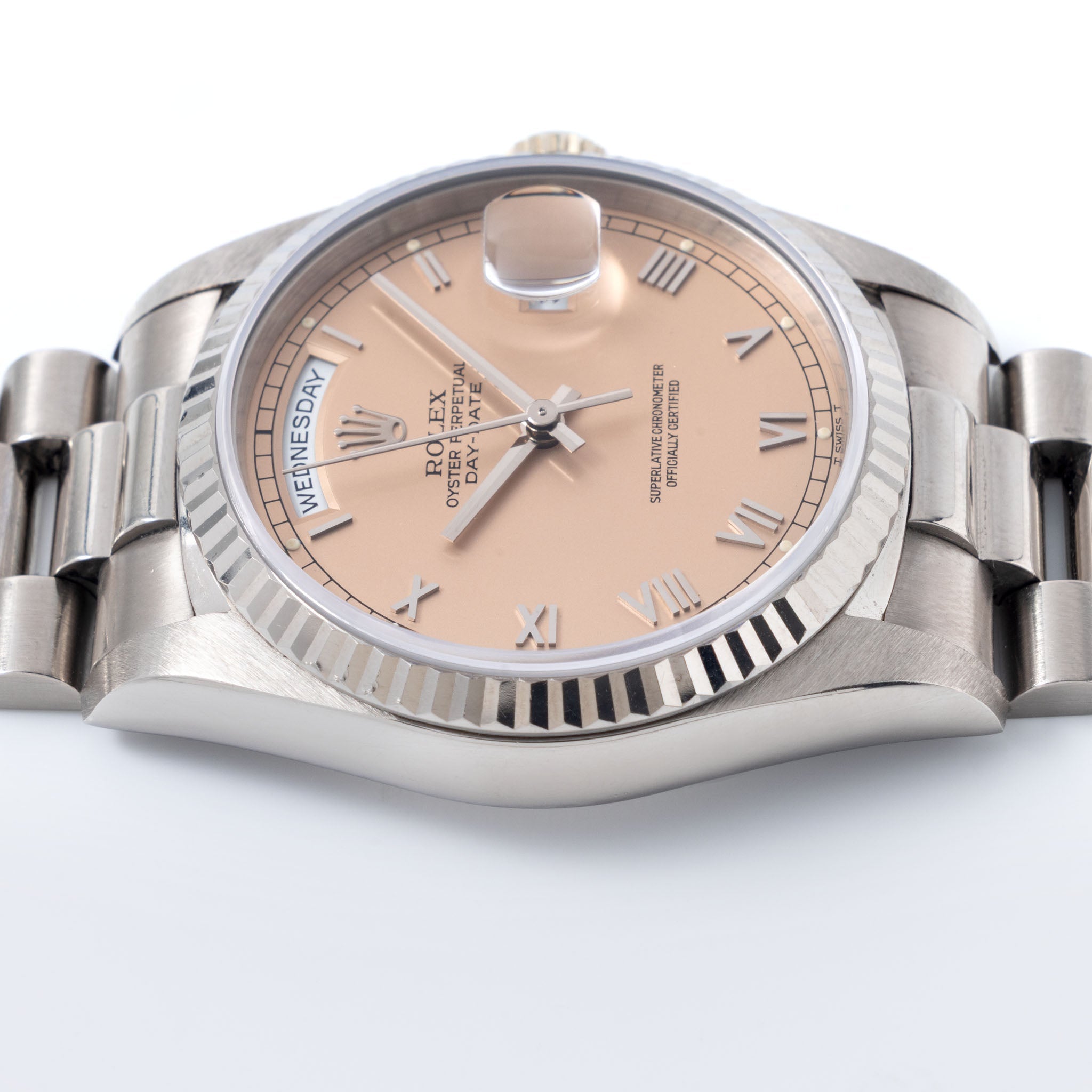 Rolex Day-Date 18239 Salmon Dial in 18k White Gold