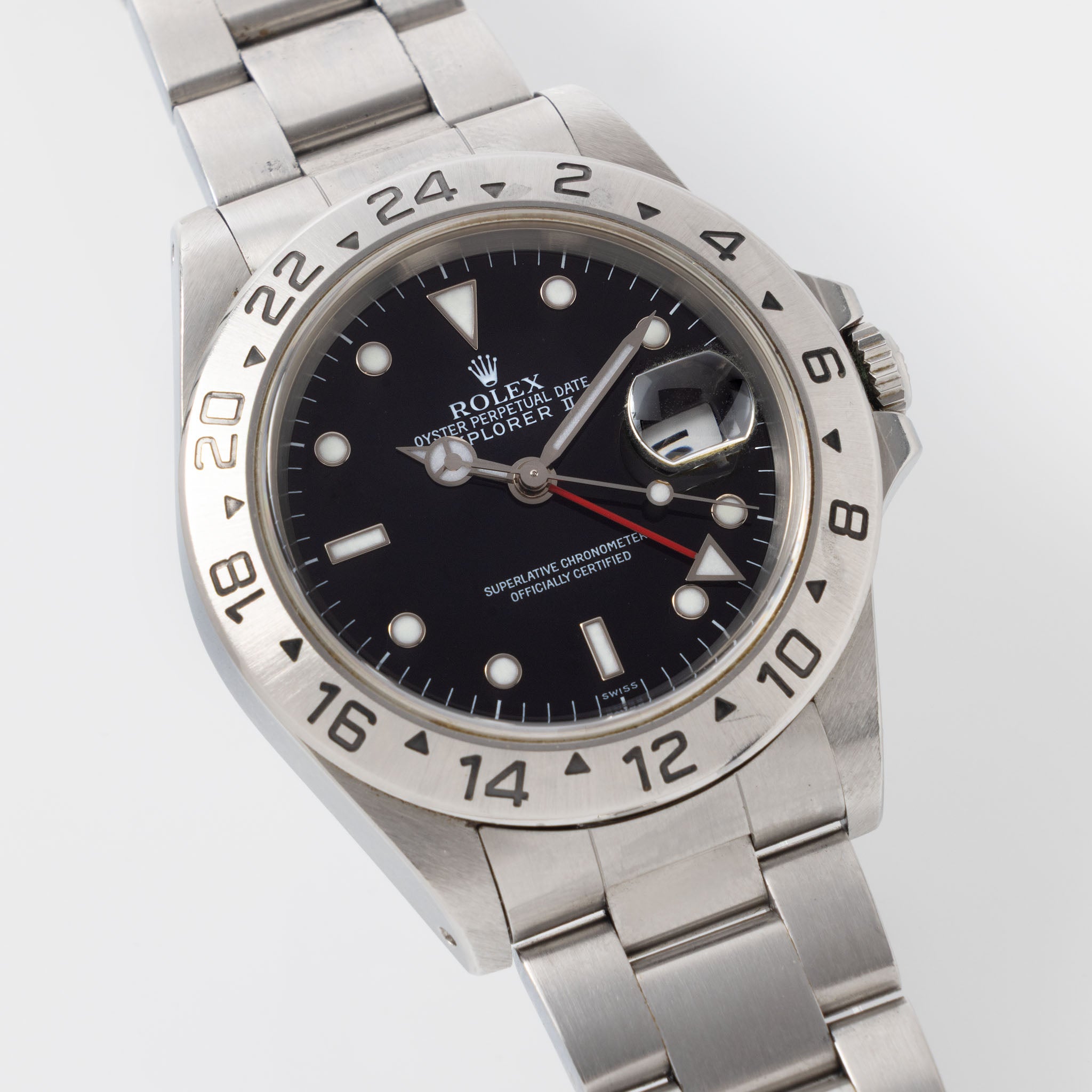 Rolex Explorer II 16570 Black Swiss Only Dial with Original Punched Paper