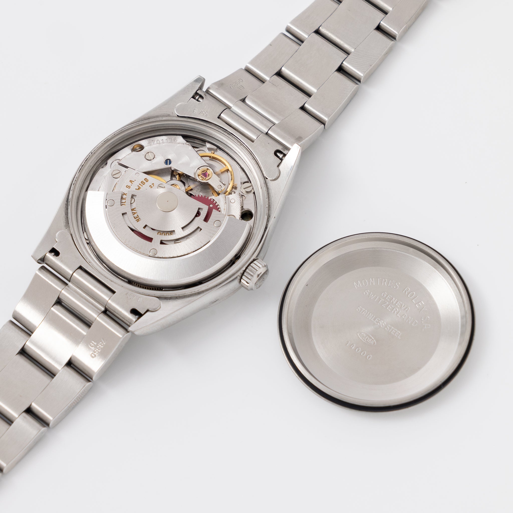 Rolex Air-King 14000 Blue Soleil Finish Dial with Original Punched Papers