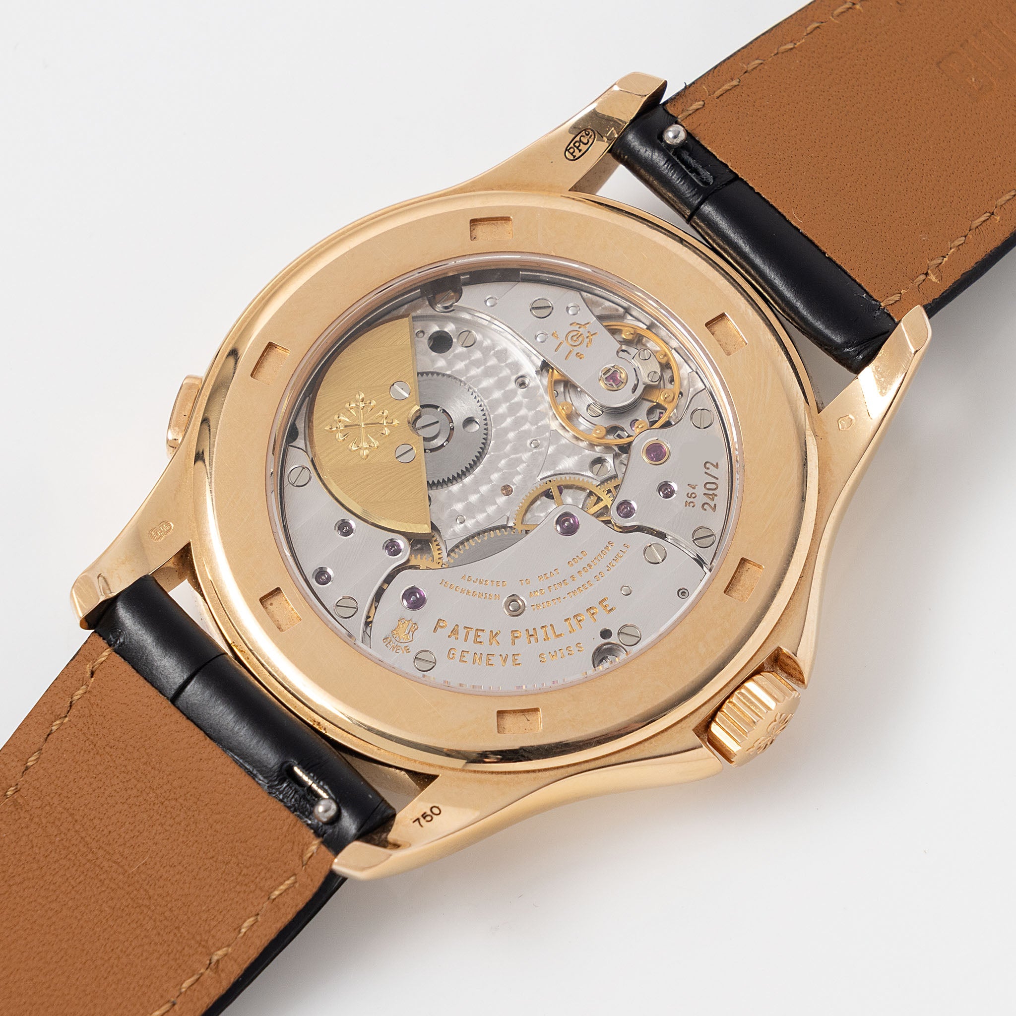 Patek Philippe World Time ref 5130R Guilloché Dial in 18k Rose Gold with Box and Papers